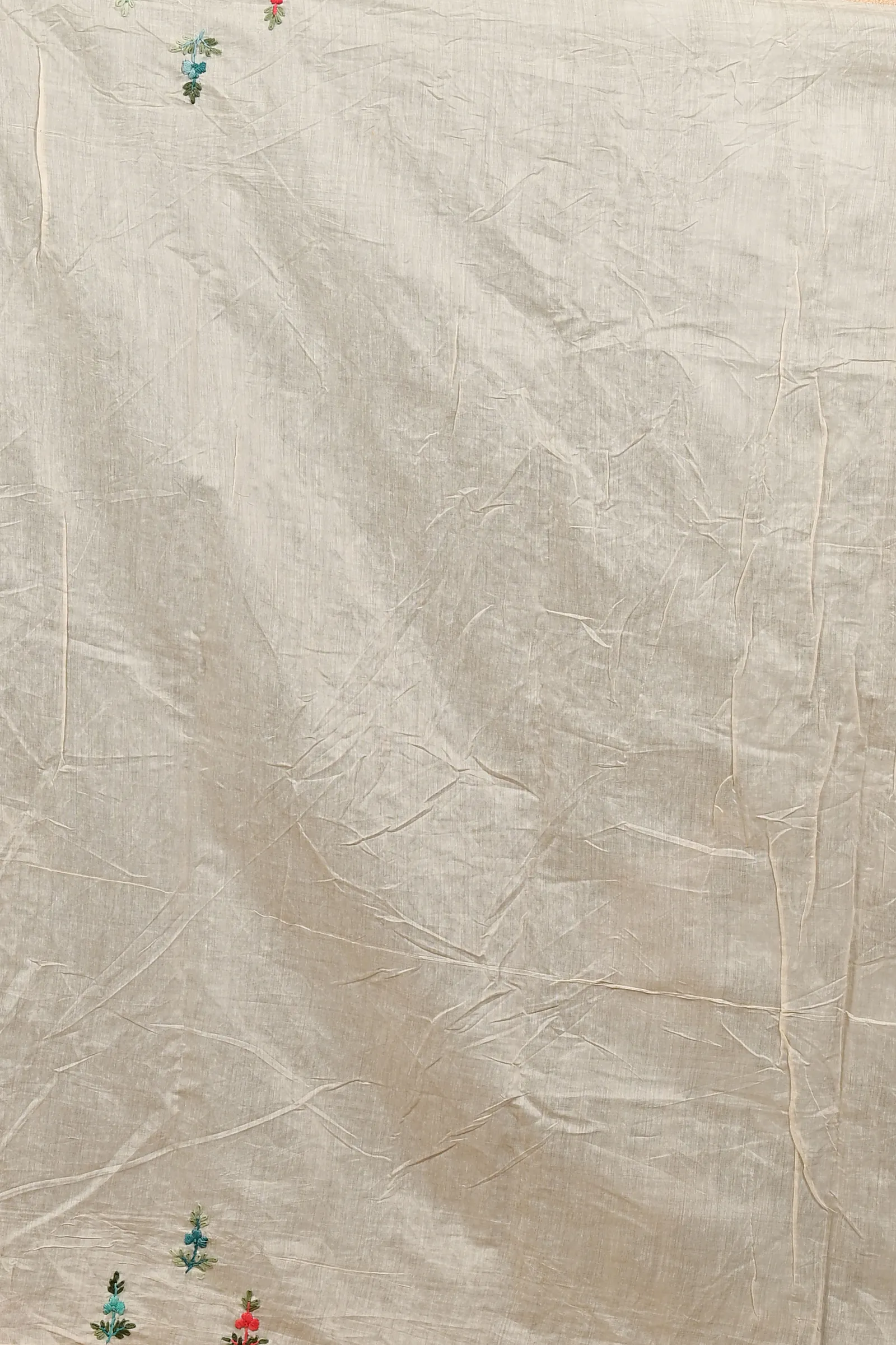 DipDiya Cotton Cream Varitikath A Legacy Woven Kantha Stitch Sarees