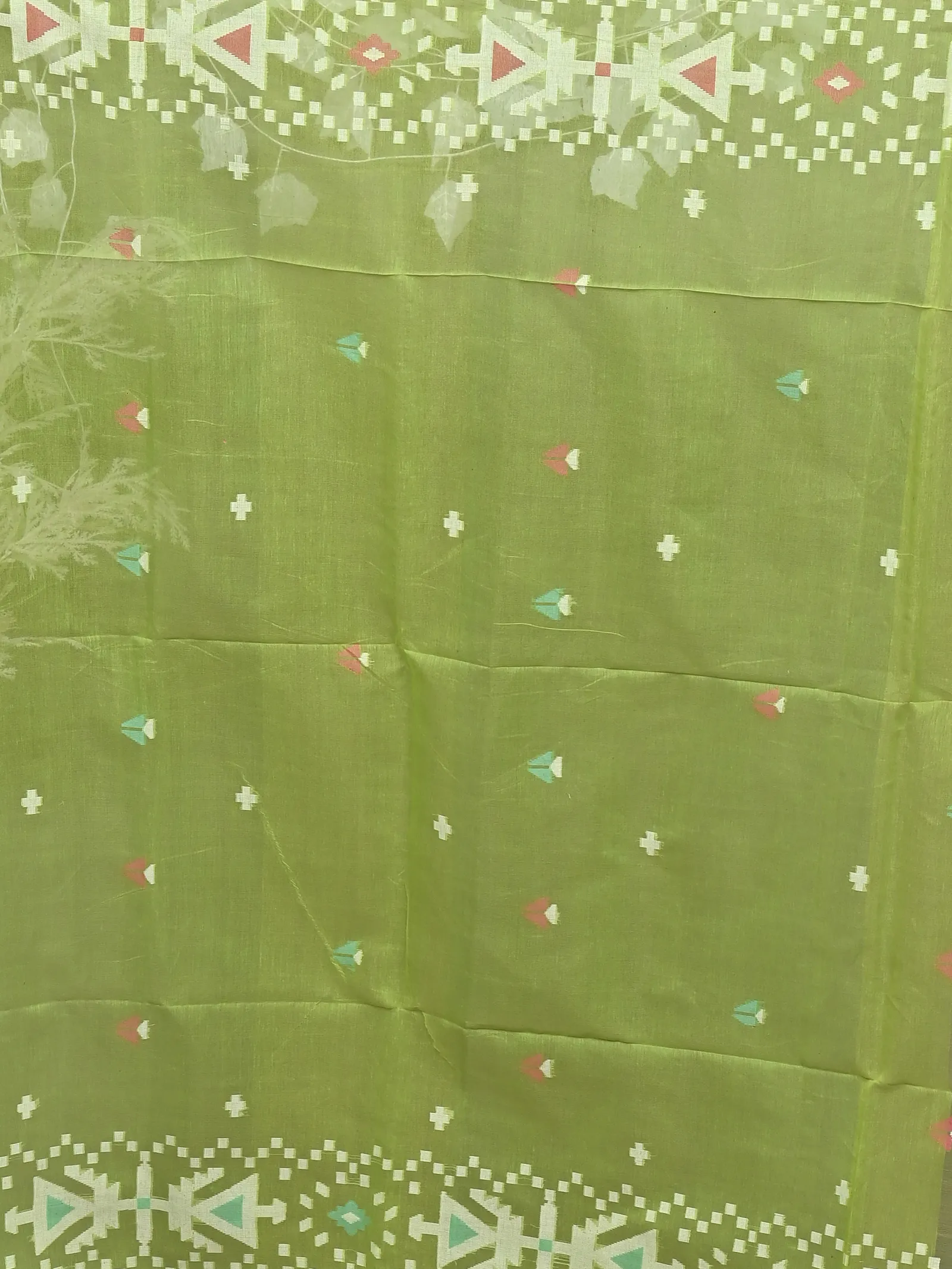 DipDiya Cotton Green Nopvi Bengali Heritage Muslin sarees
