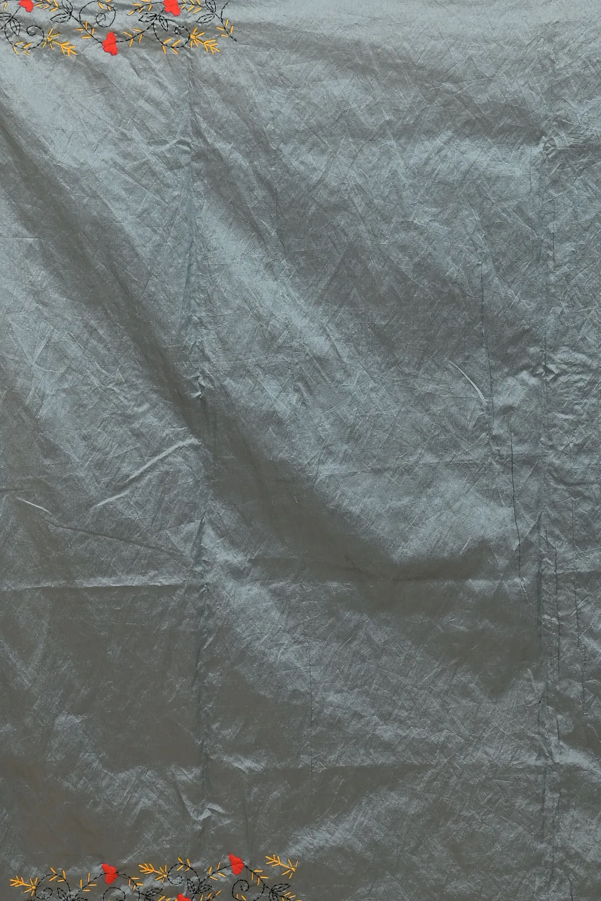 DipDiya Cotton Grey Piaja Tradition in Every Thread Kantha Stitch Sarees