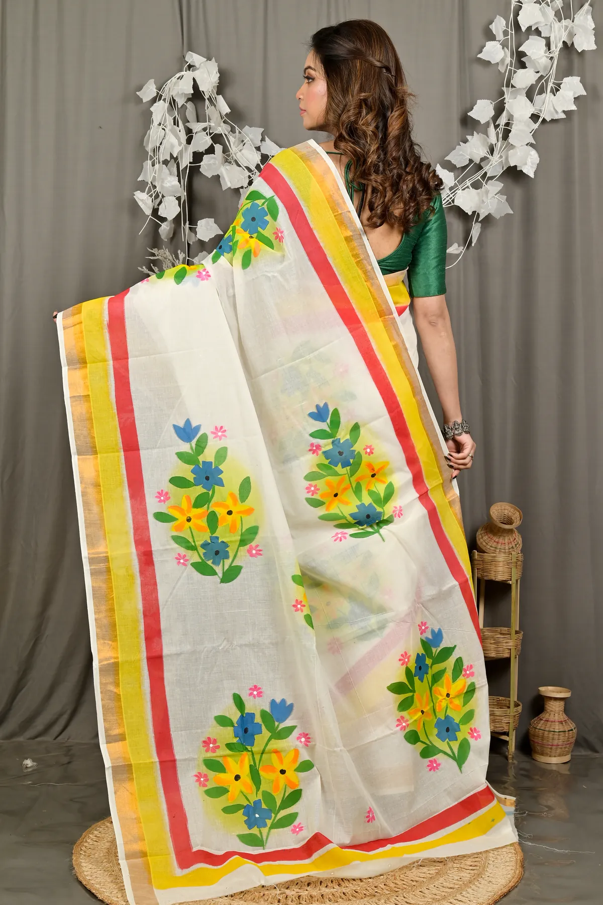 DipDiya Cotton Multi Color Hataka A Legacy Woven Hand Painted Sarees