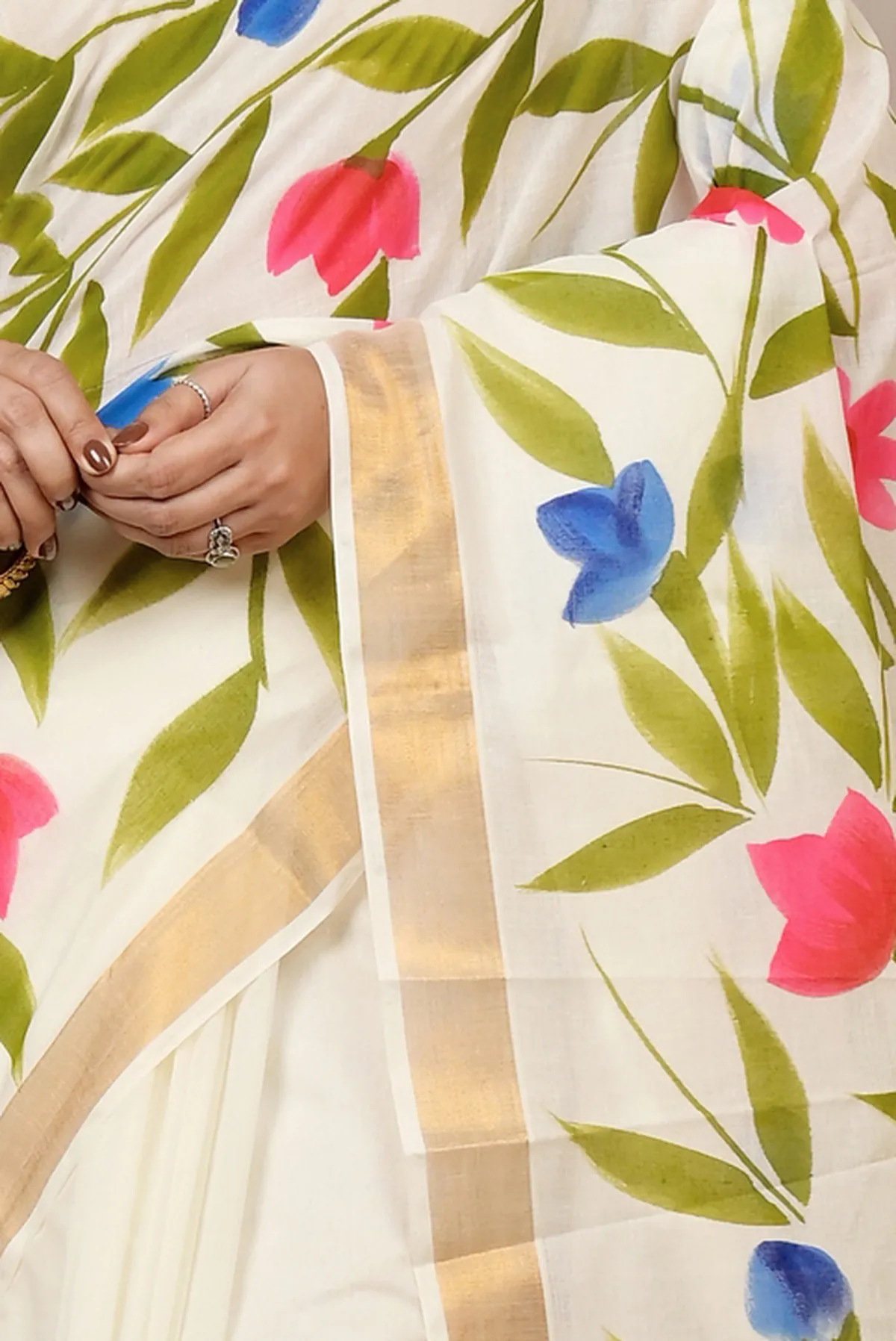 DipDiya Cotton Multi Color Hataka Artisan Wovens Hand Painted Sarees
