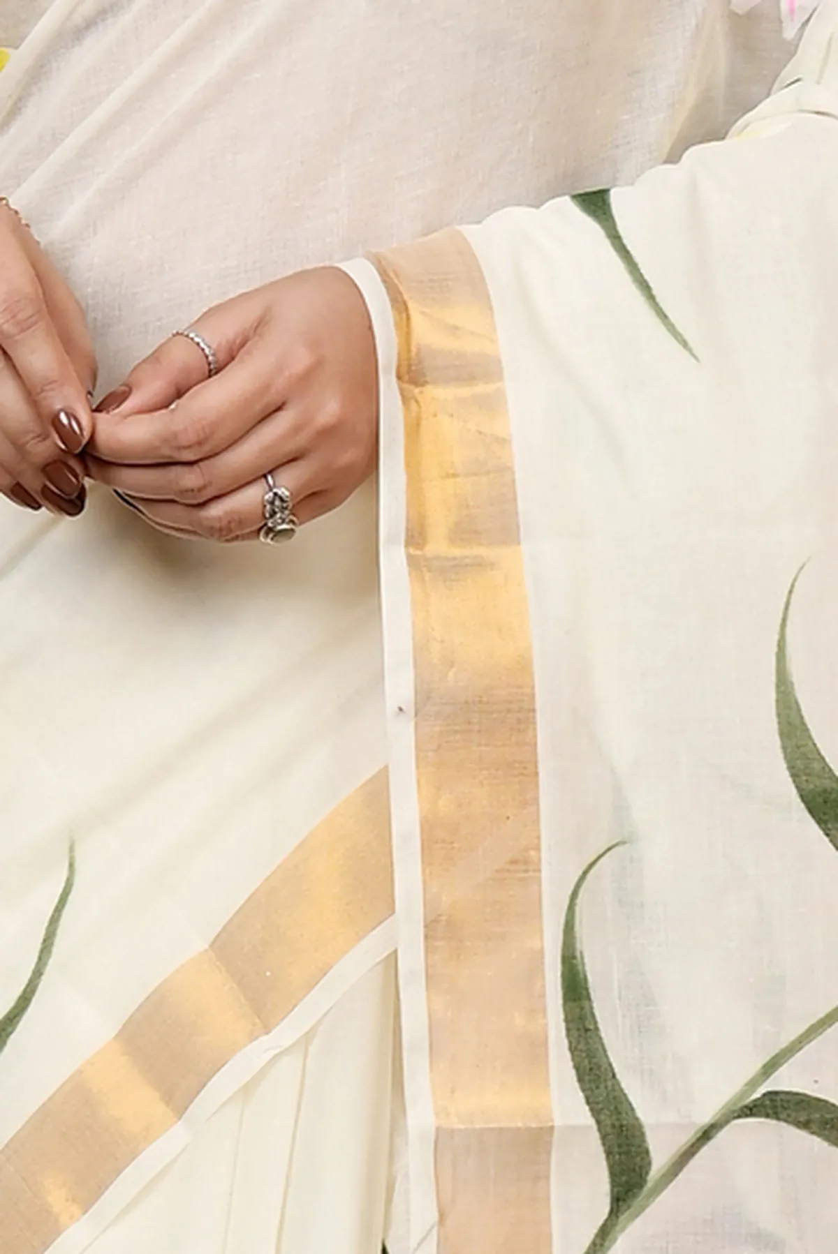 DipDiya Cotton Multi Color Hataka Bengal’s Traditions Hand Painted Sarees