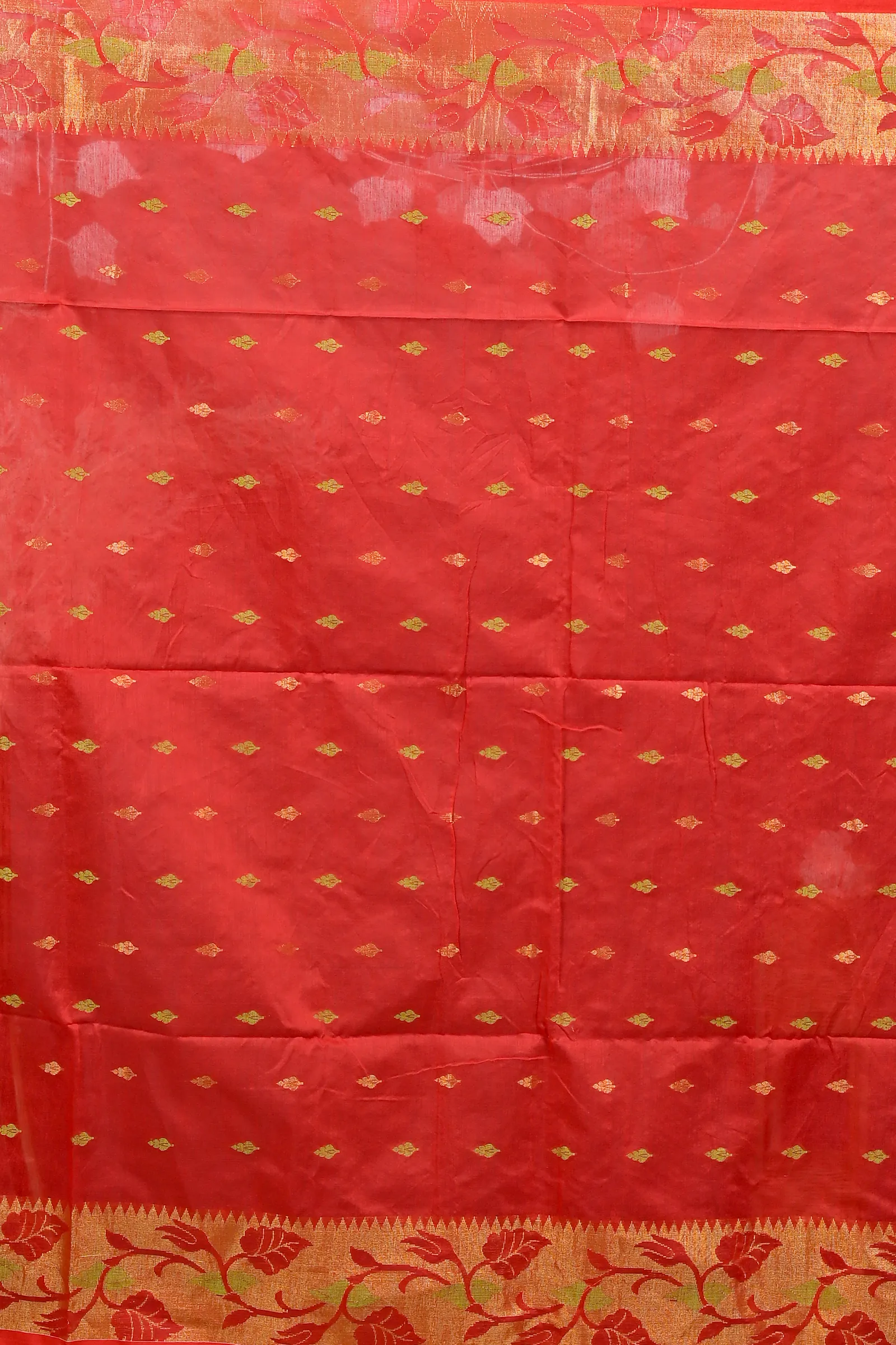 DipDiya Cotton Red Dipani Stories of Bengal Handloom Sarees