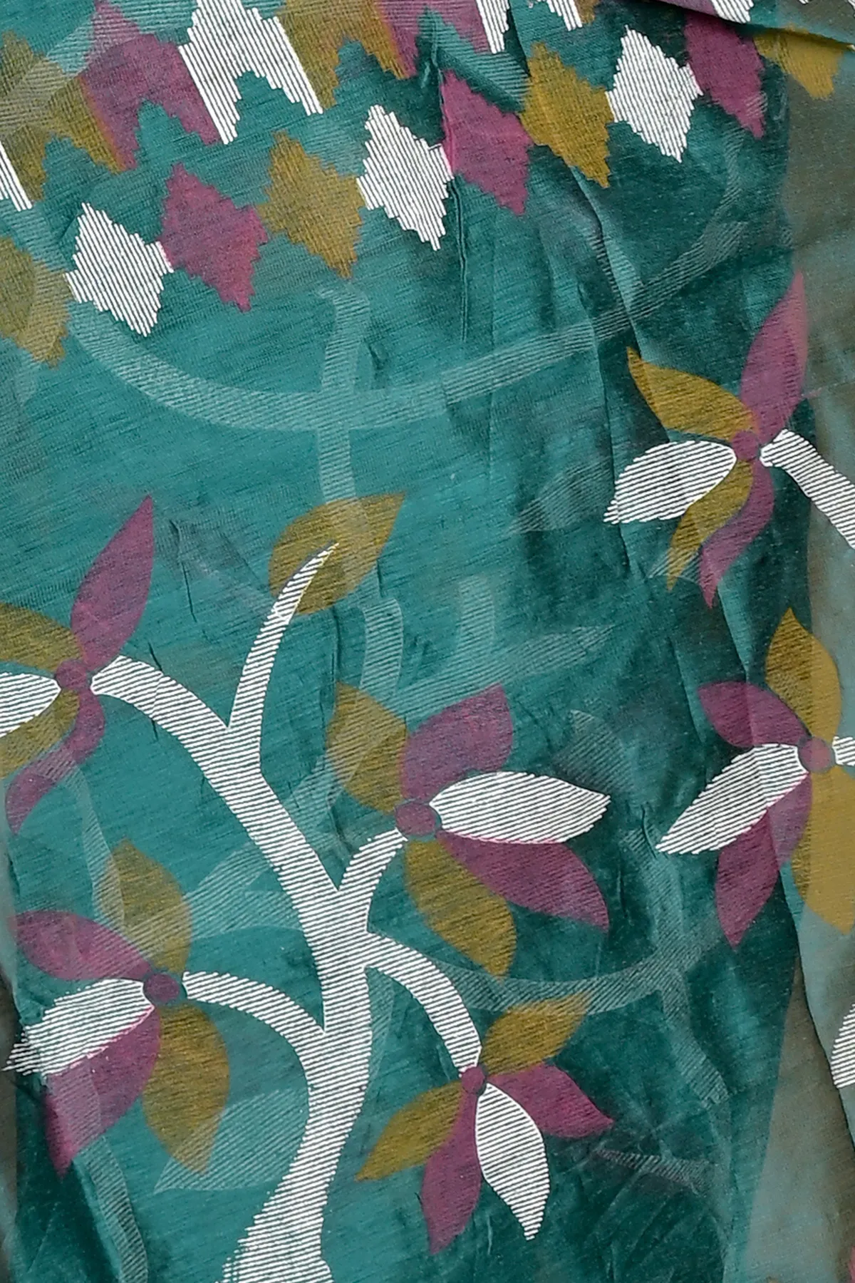 DipDiya Cotton See Green Naren Weaves with a Story Handloom Sarees