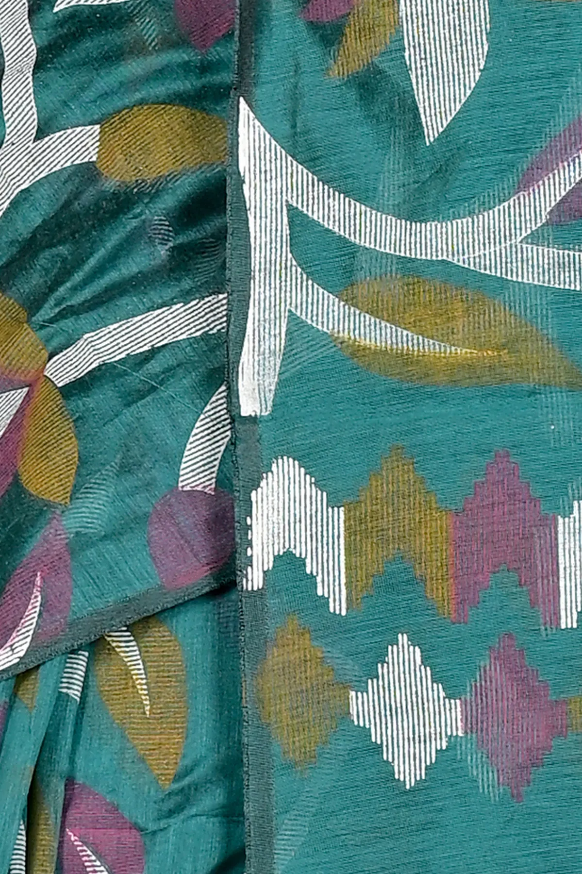 DipDiya Cotton See Green Naren Weaves with a Story Handloom Sarees