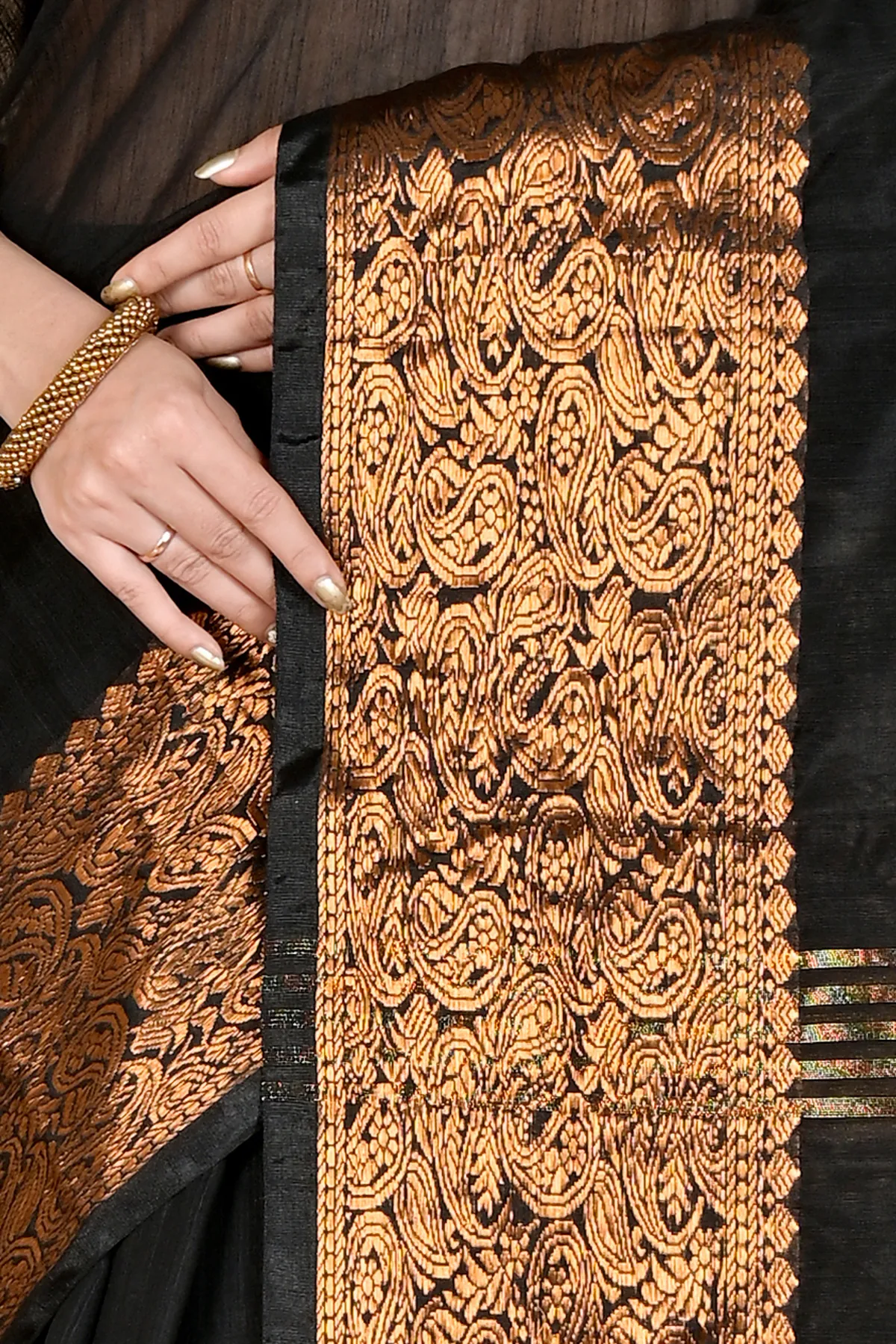 DipDiya Cotton Silk Black Asta Threads of Tradition Handloom Sarees
