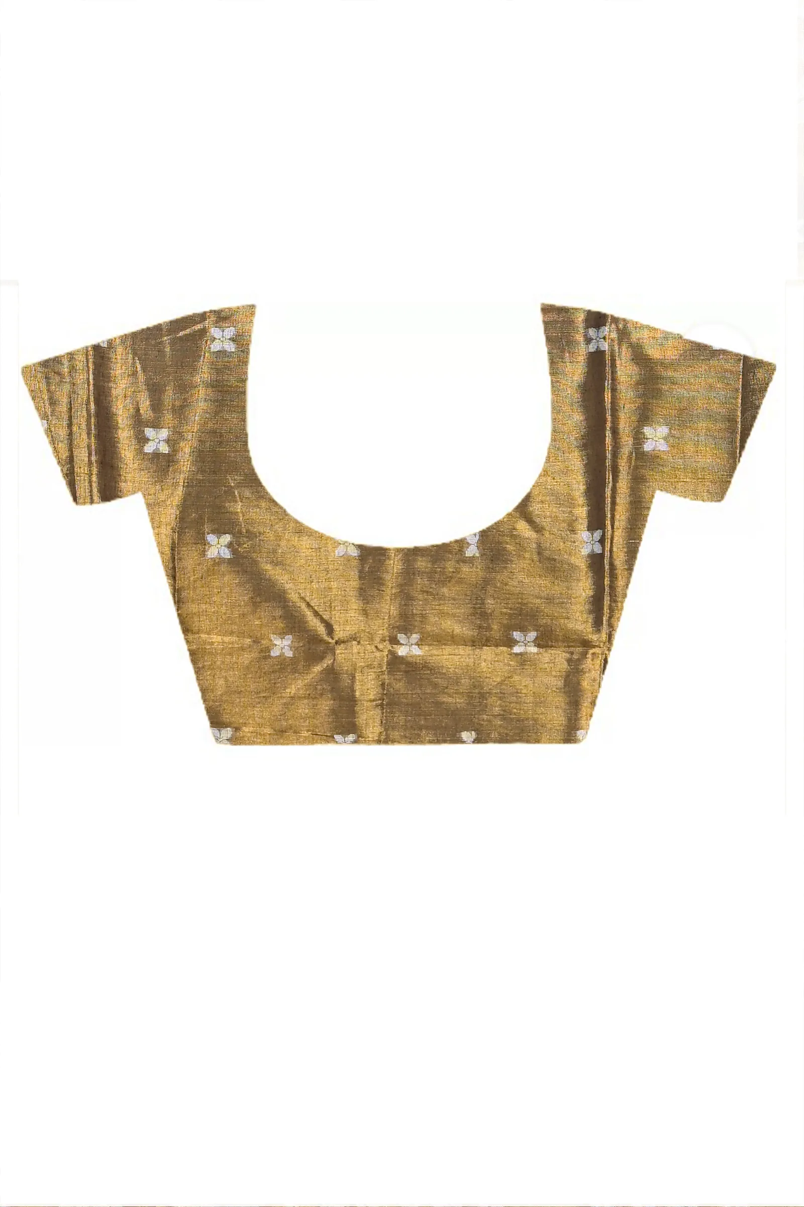 DipDiya Cotton Silk Brown Parashar Woven by Hand Tissue Jamdani Sarees