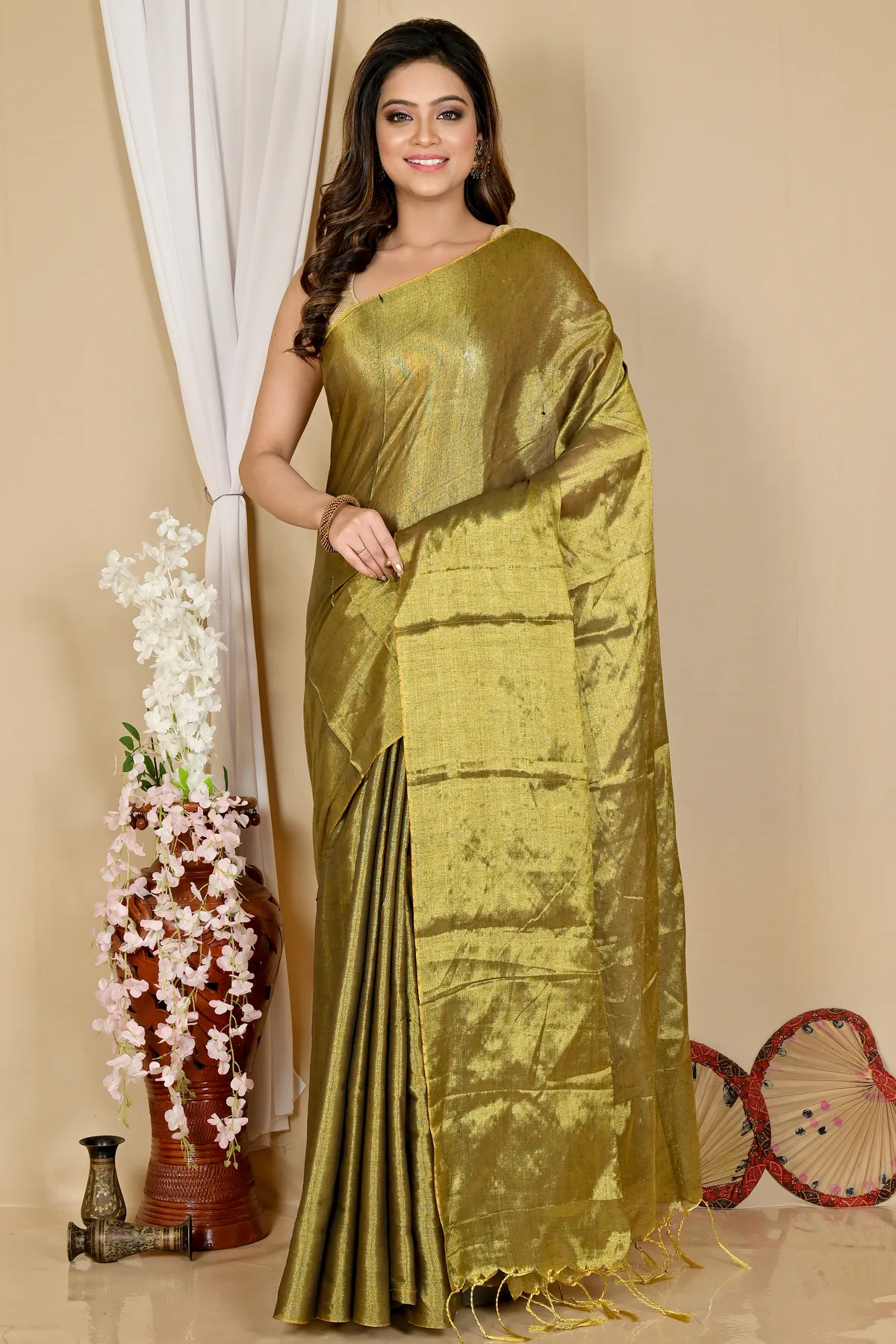 DipDiya Cotton Silk Drak Green Tisuka Than Handloom Heritage Handloom Sarees