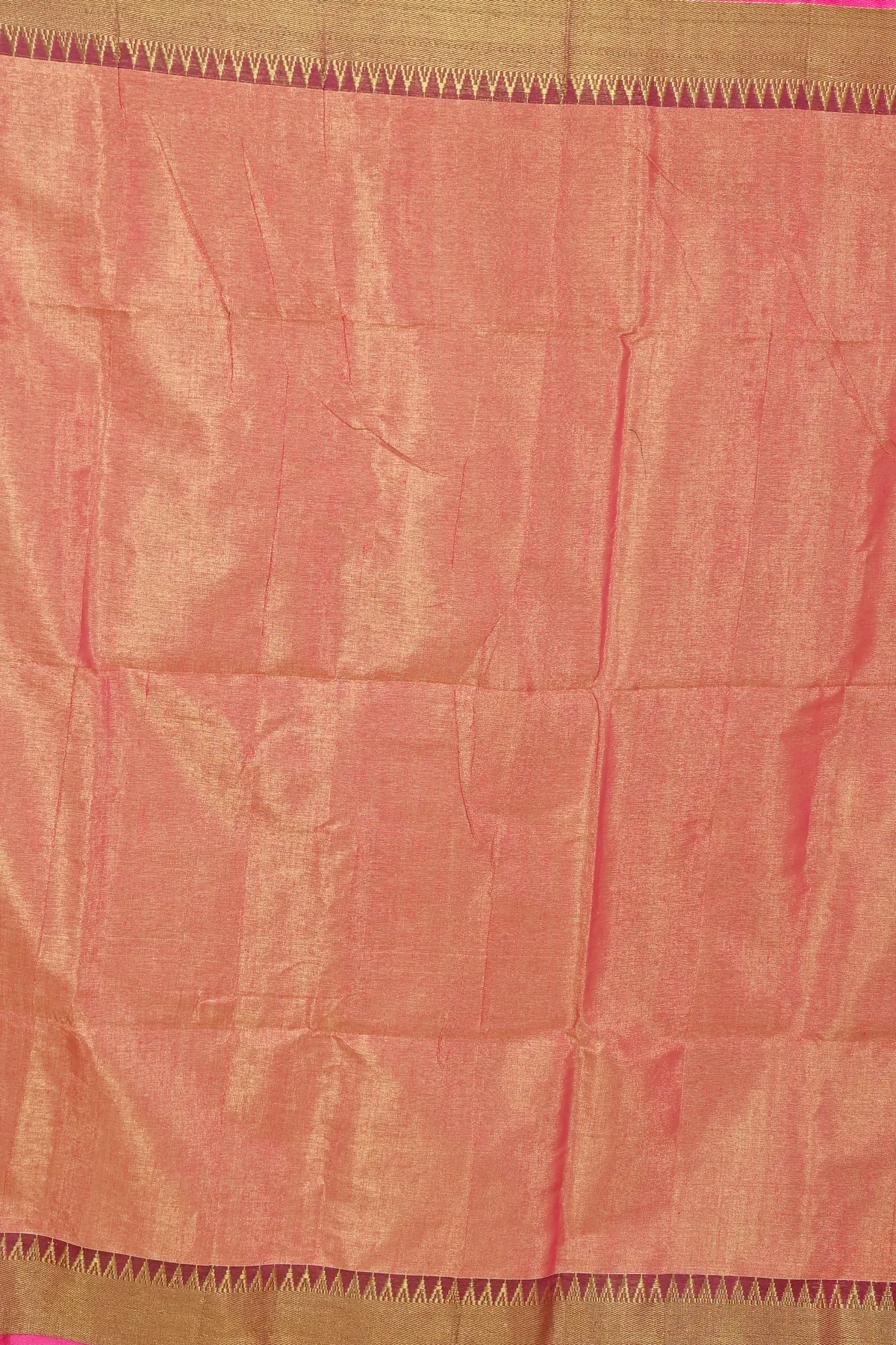 DipDiya Cotton Silk Golden Pink Tisuka Par Woven with Tradition Handloom Sarees