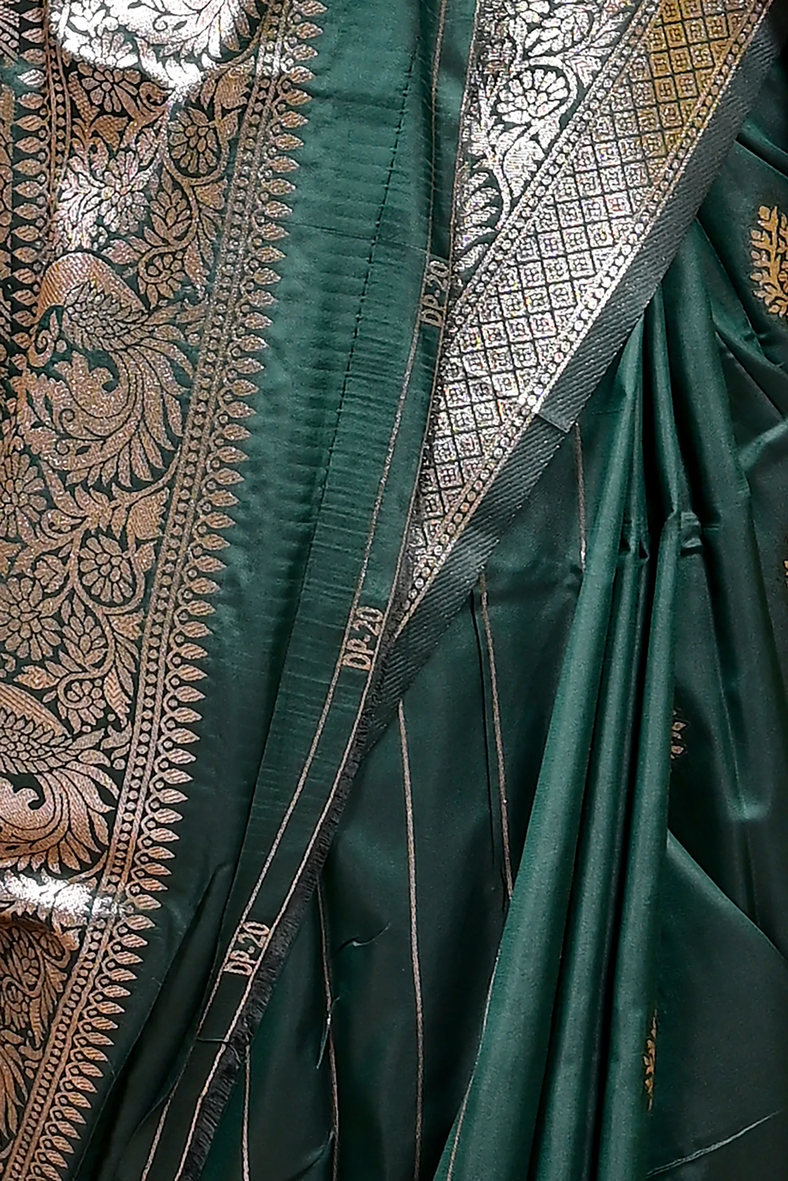 DipDiya Cotton Silk Green Paromal Threads of Tradition Kathan Sarees