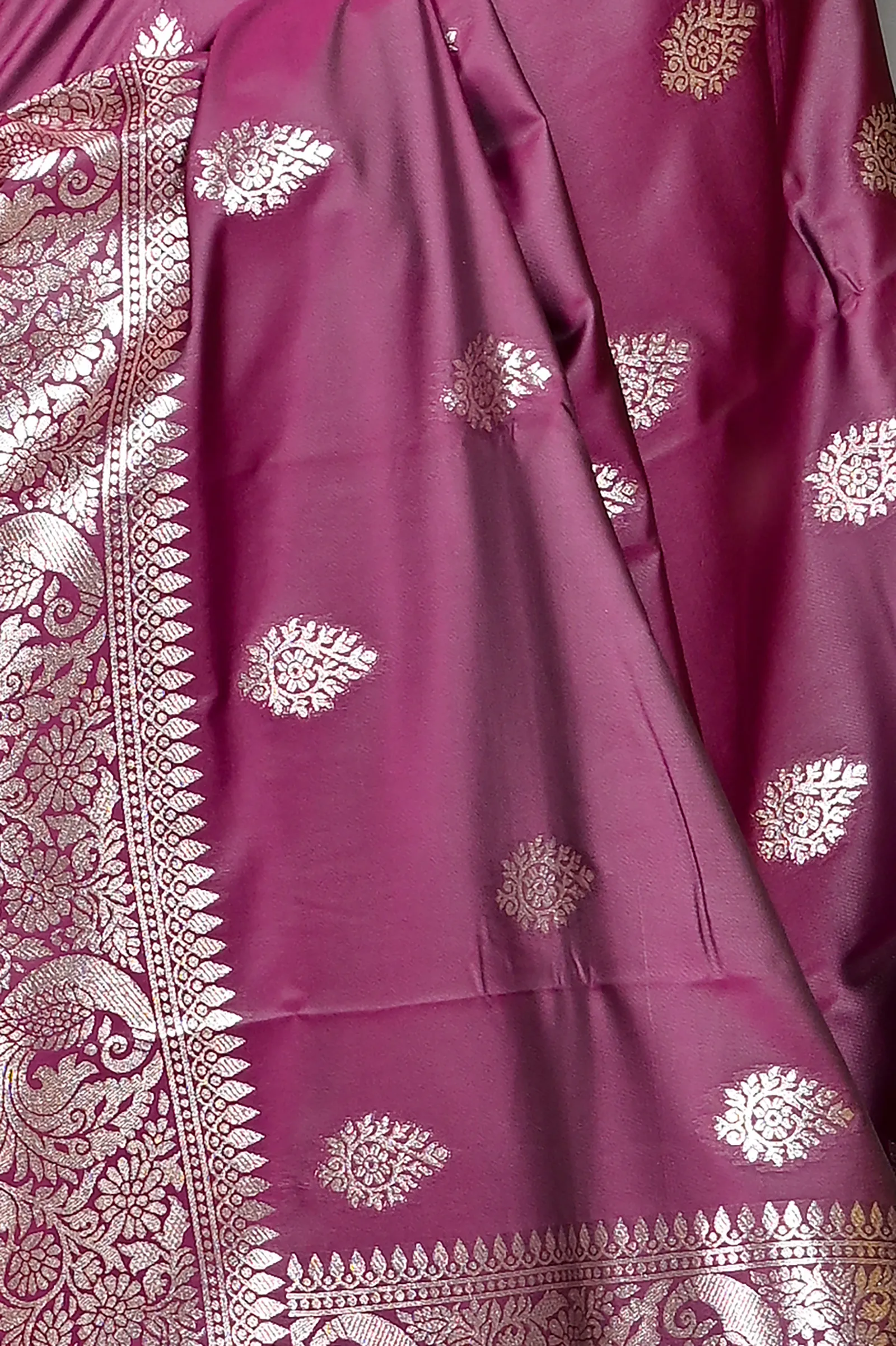 DipDiya Cotton Silk Maroon Paromal Timeless Bengal Kathan Sarees