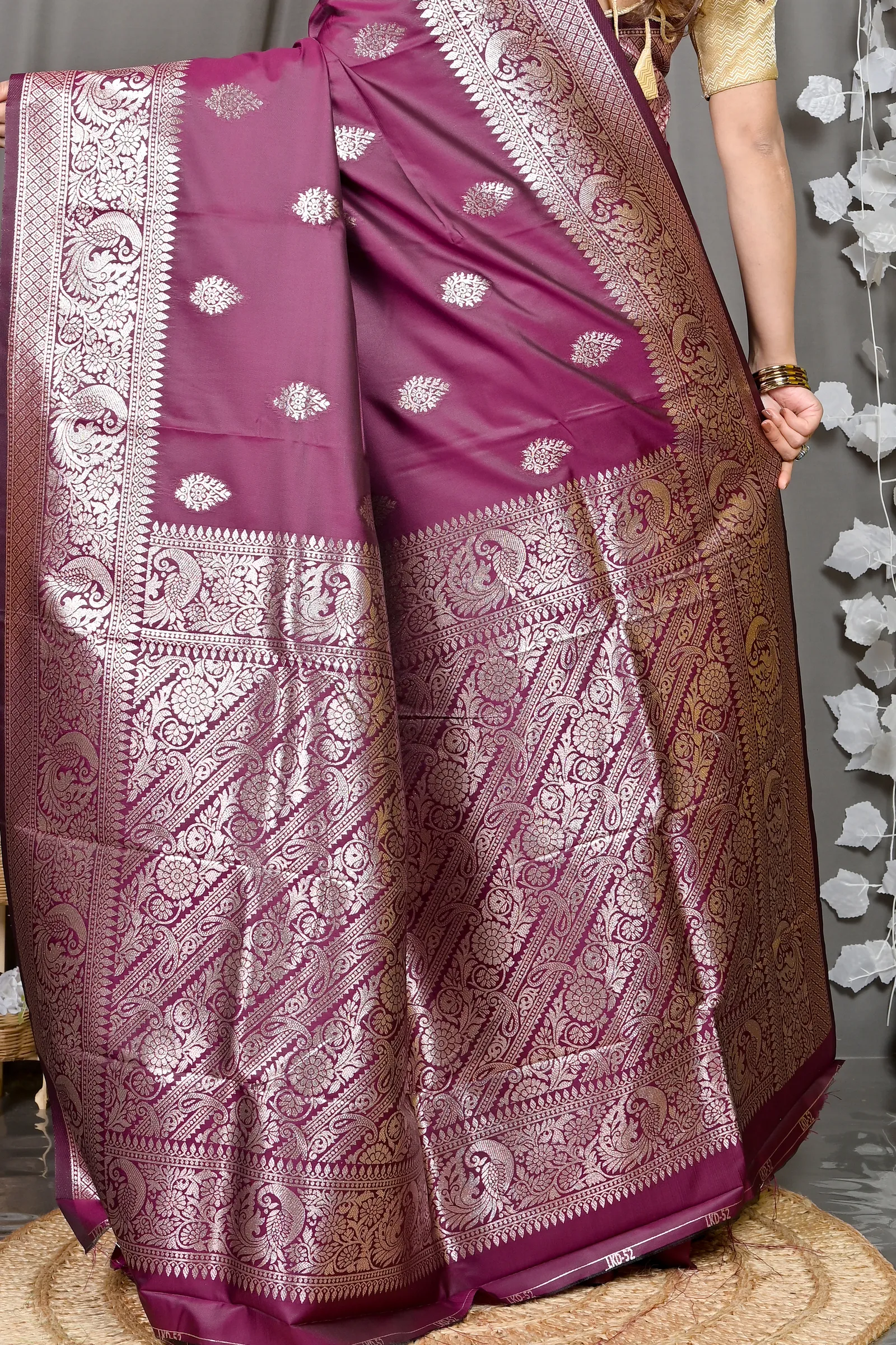 DipDiya Cotton Silk Maroon Paromal Timeless Bengal Kathan Sarees