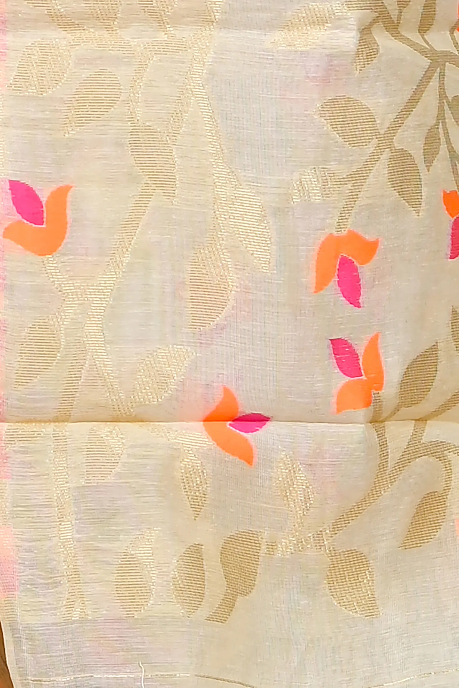 DipDiya Cotton Silk Off White Parmix Elegant by Tradition Handloom Sarees