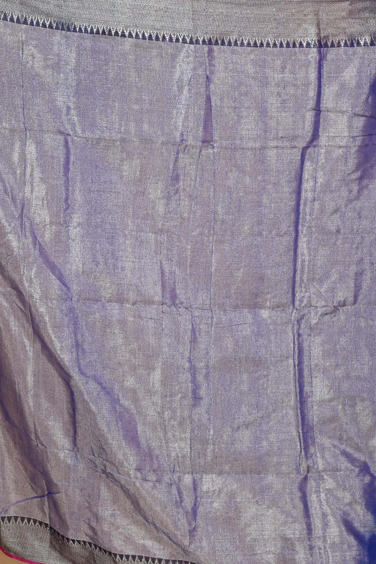 DipDiya Cotton Silk Pale Purple Tisuka Par Woven by Hand Handloom Sarees