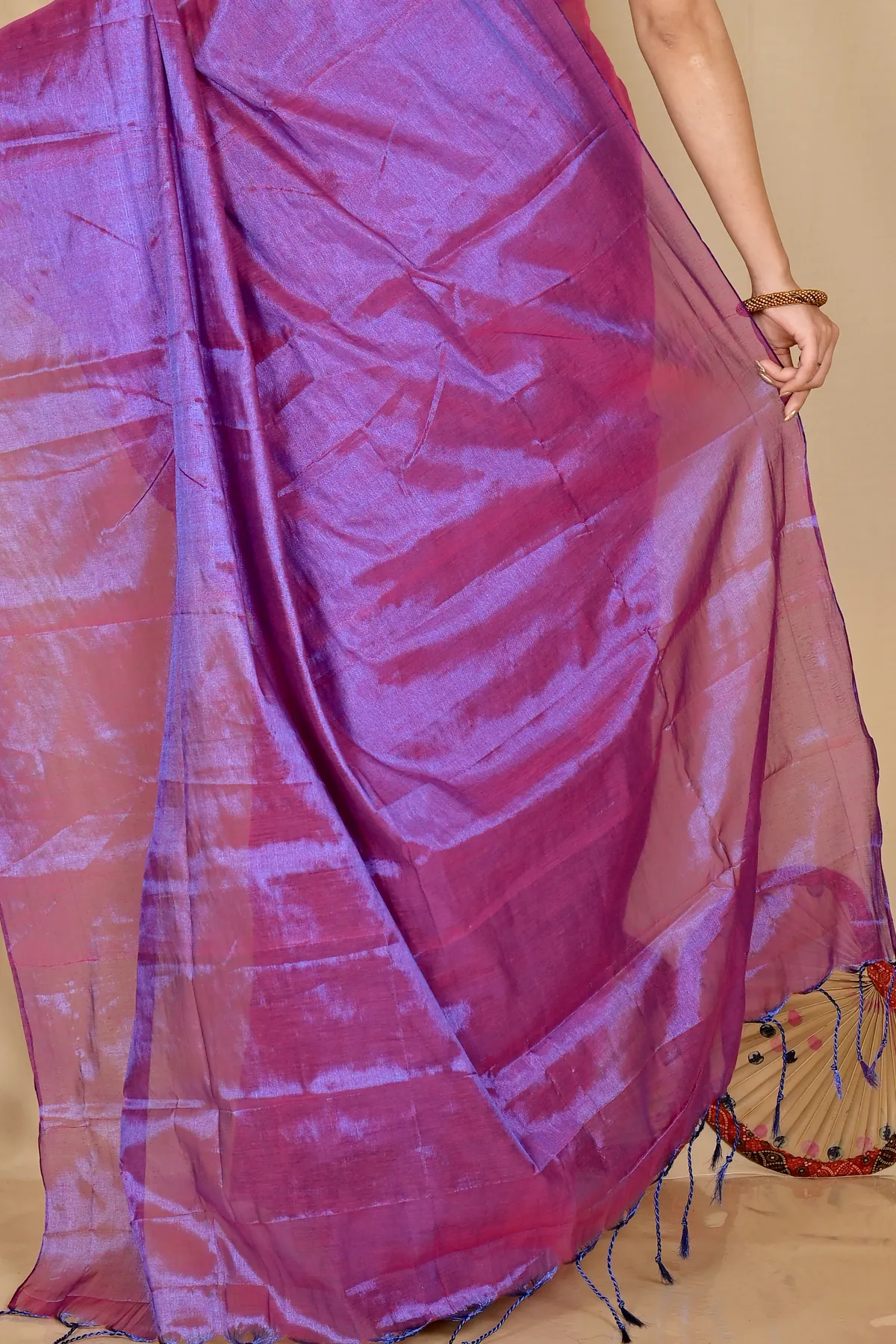 DipDiya Cotton Silk Purple Tisuka Than Heritage Elegance Handloom Sarees