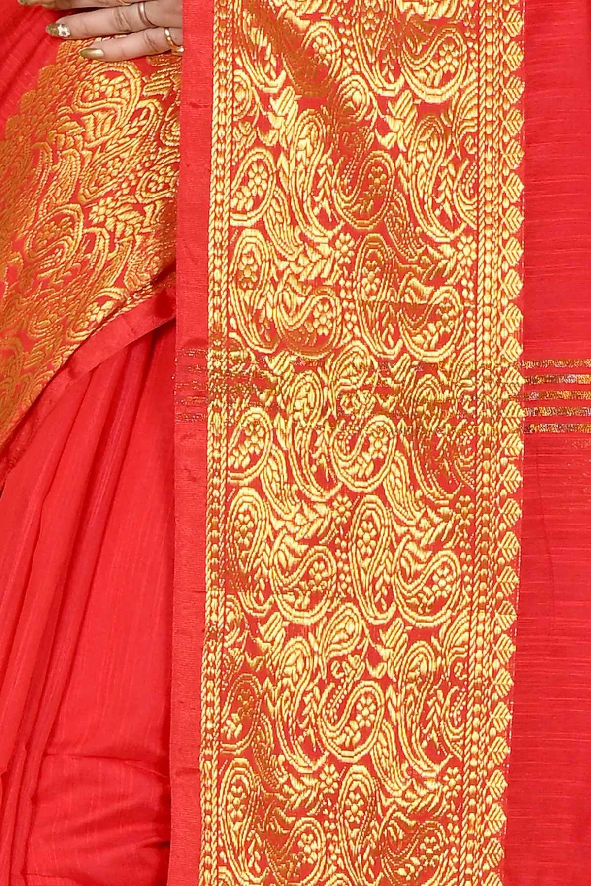 DipDiya Cotton Silk Red Asta Timeless Elegance Handloom Sarees