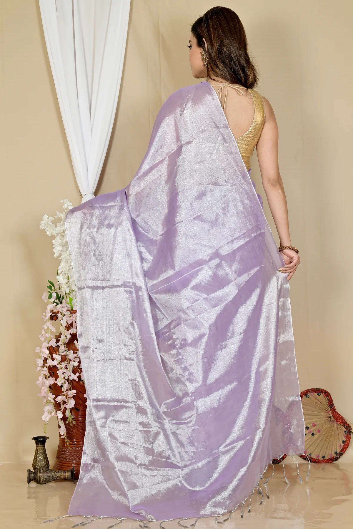 DipDiya Cotton Silk Silver Tisuka Than Loom to Love Handloom Sarees