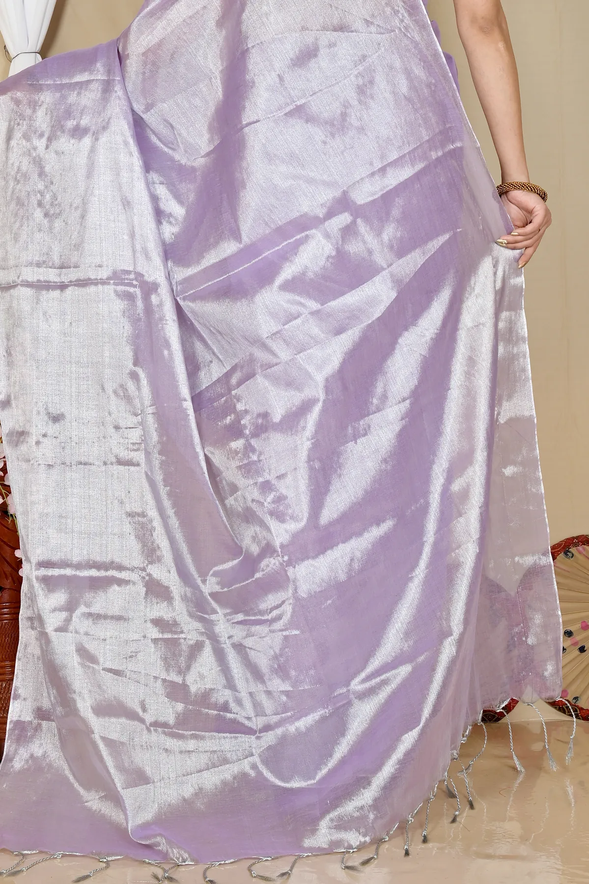 DipDiya Cotton Silk Silver Tisuka Than Loom to Love Handloom Sarees