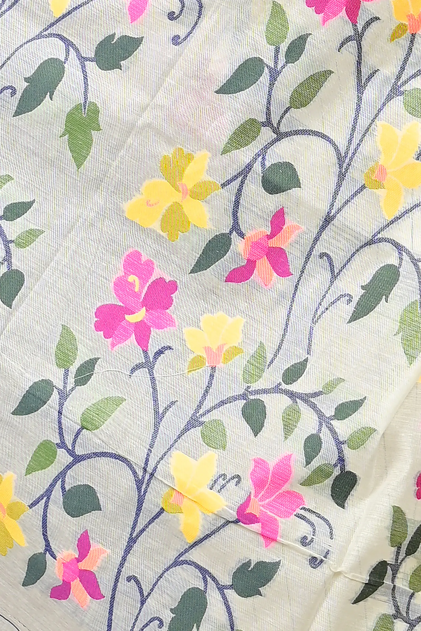 DipDiya Cotton Silk White Parmix Effortless Tradition Handloom Sarees