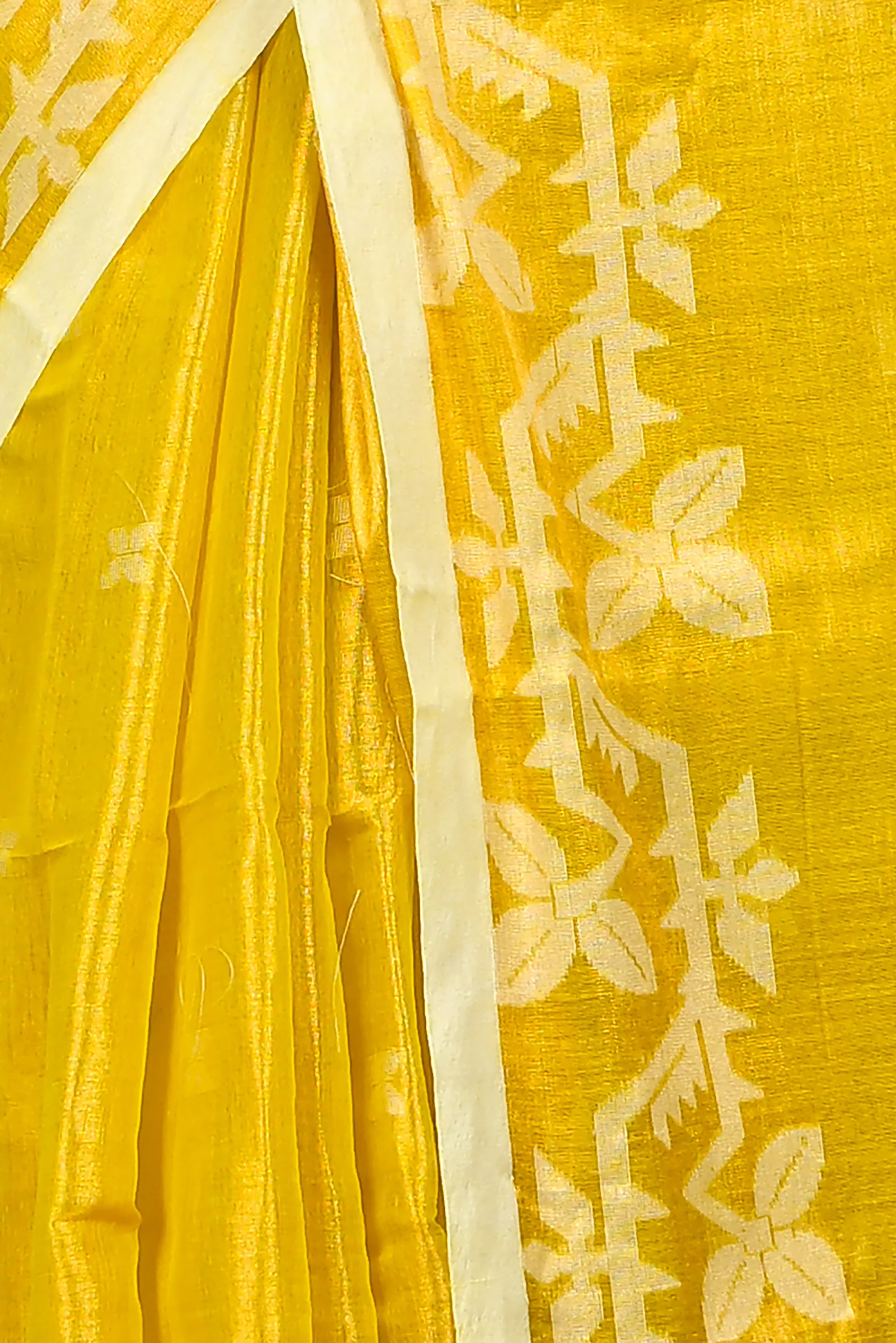 DipDiya Cotton Silk Yellow Parashar Traditional Elegance Tissue Jamdani Sarees