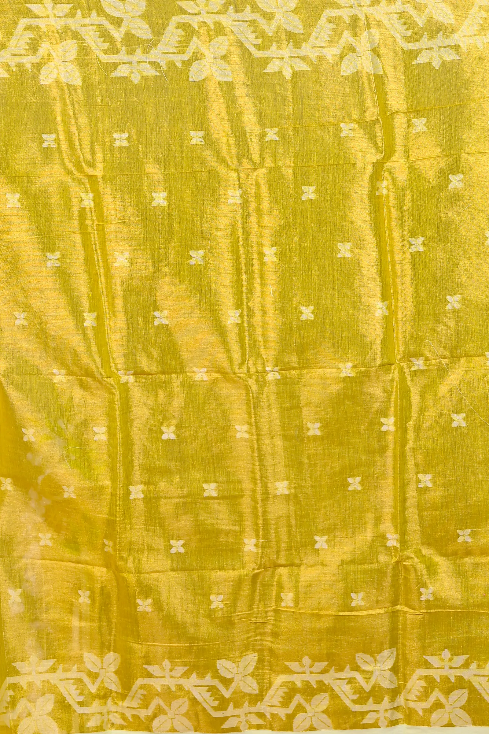 DipDiya Cotton Silk Yellow Parashar Traditional Elegance Tissue Jamdani Sarees