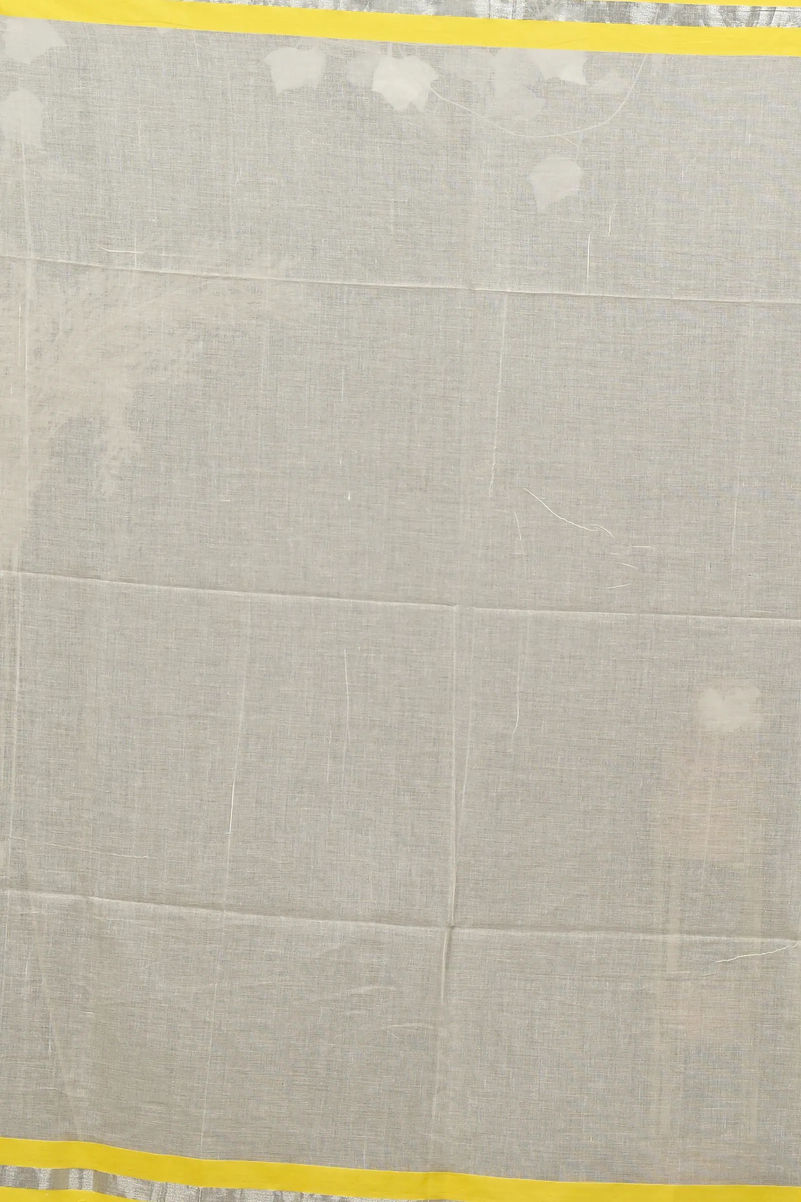 DipDiya Cotton White Yellow Sofeda Traditional Elegance Handloom Sarees