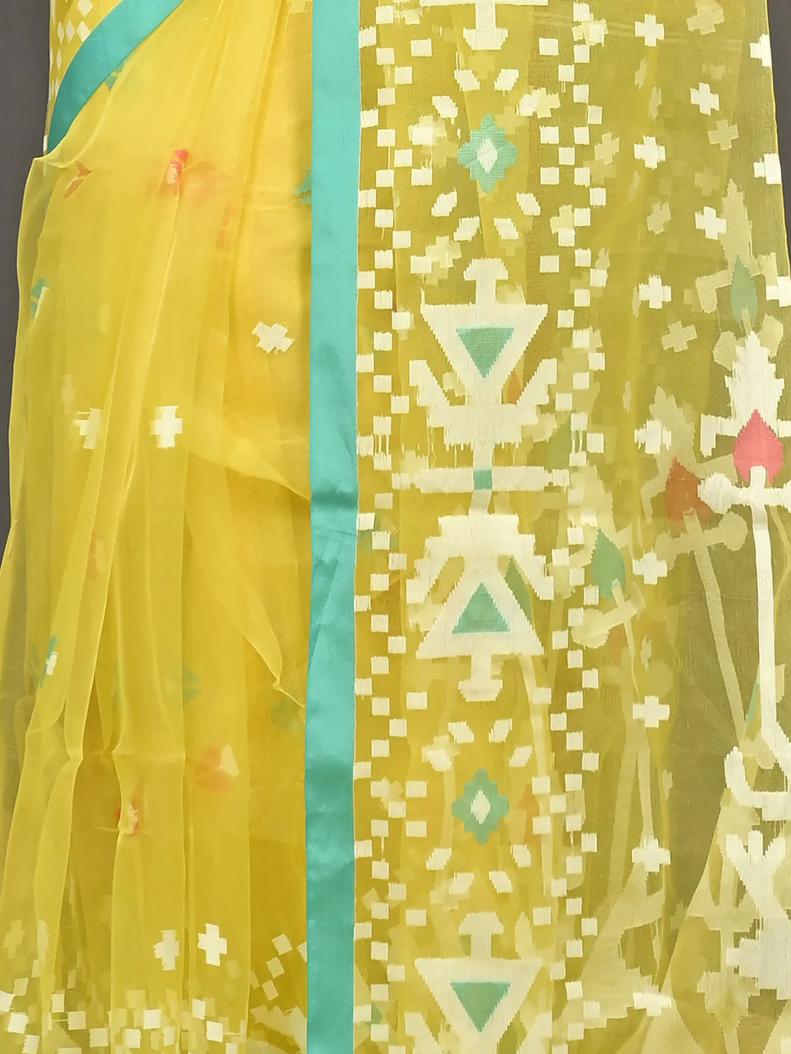 DipDiya Cotton Yellow Nopvi Classic Bengali Muslin sarees