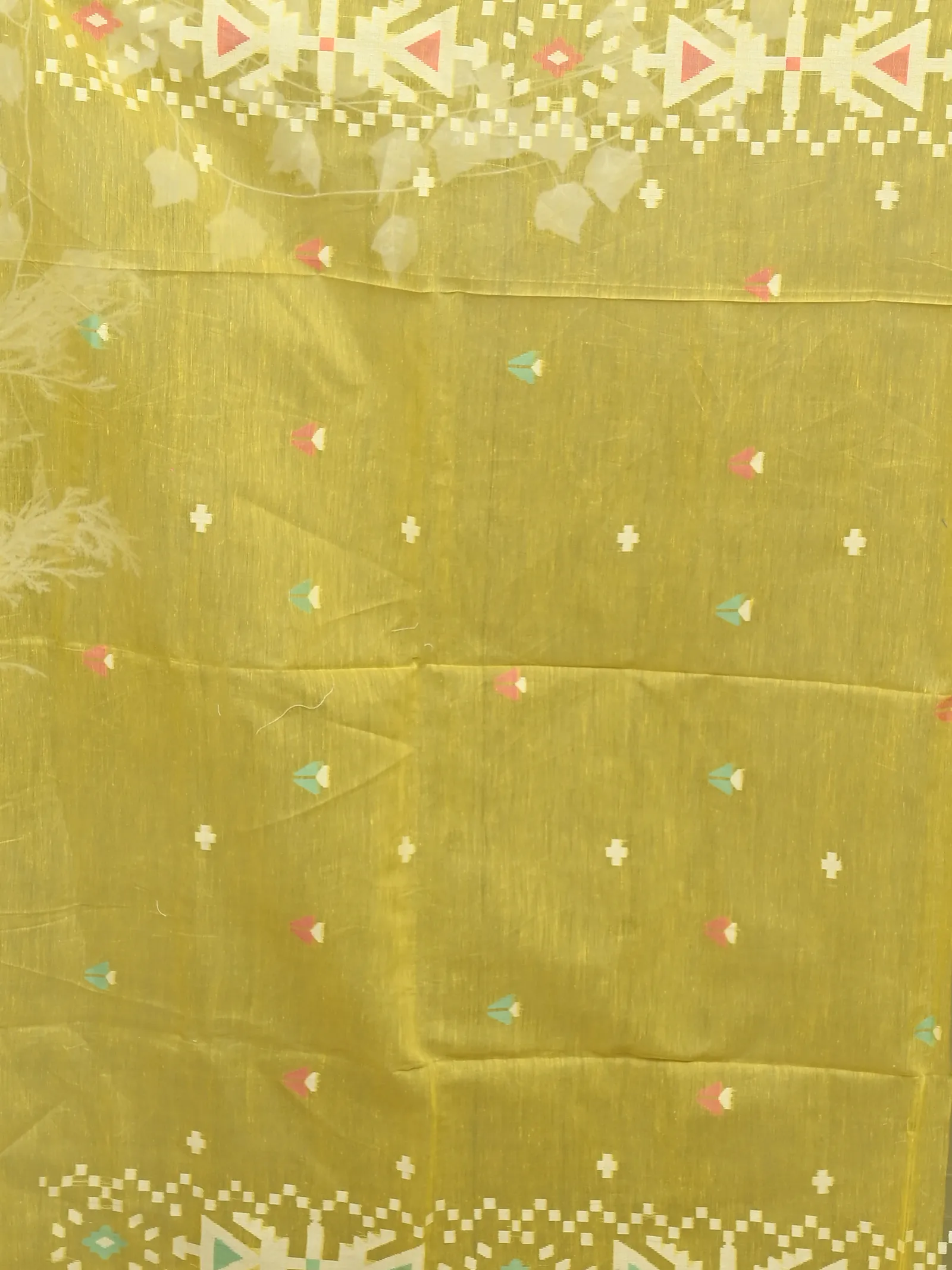 DipDiya Cotton Yellow Nopvi Classic Bengali Muslin sarees