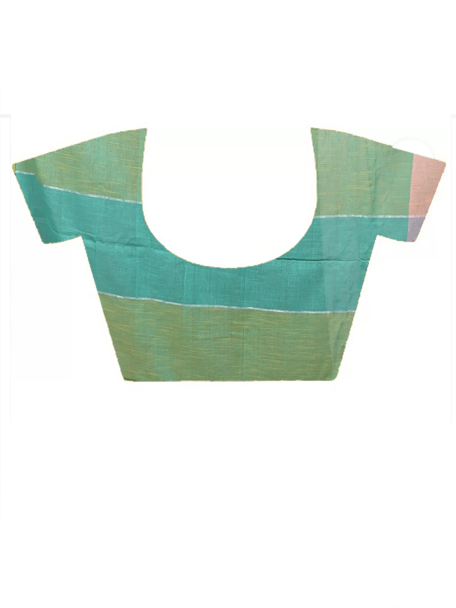 DipDiya Kesh Cotton  Traditional Bengali Pink Green Artisan Crafted Souvon Handloom Saree