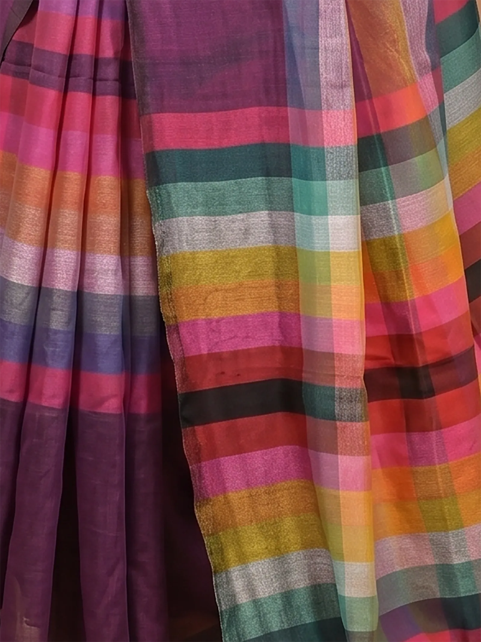 DipDiya Khadi Cotton  Traditional Bengali Dark Violet Artisan Crafted Sounur Handloom Saree