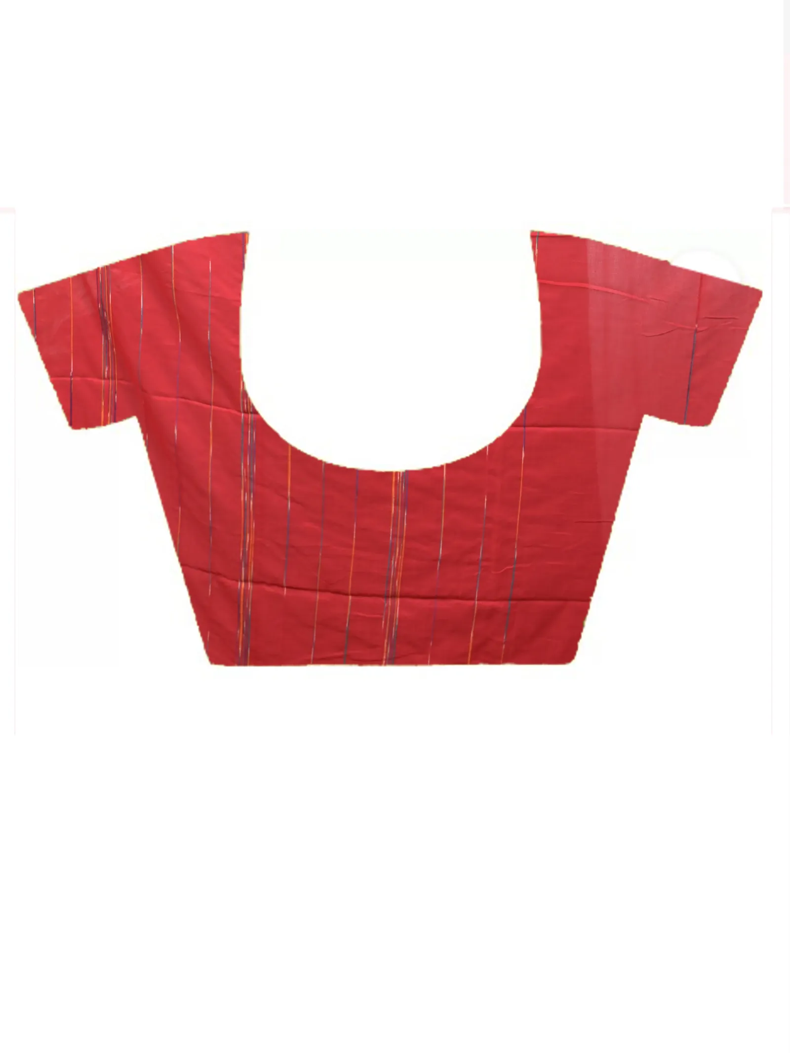 DipDiya Khadi Cotton  Traditional Bengali Red Black Artisan Crafted Ektara Applique Saree
