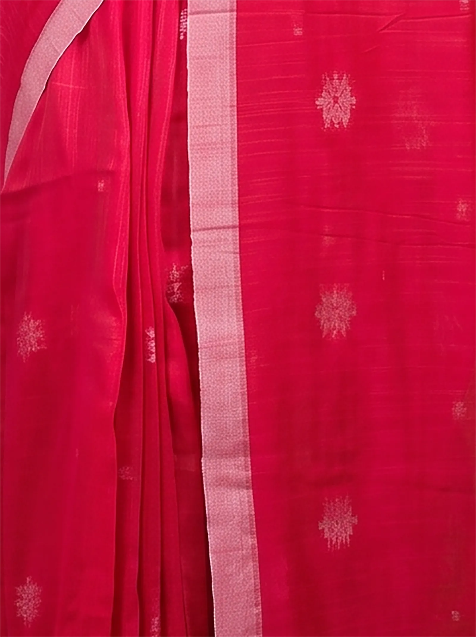 DipDiya Pure Cotton  Artisan Crafted Red Traditional Bengali Achbu Handloom Saree