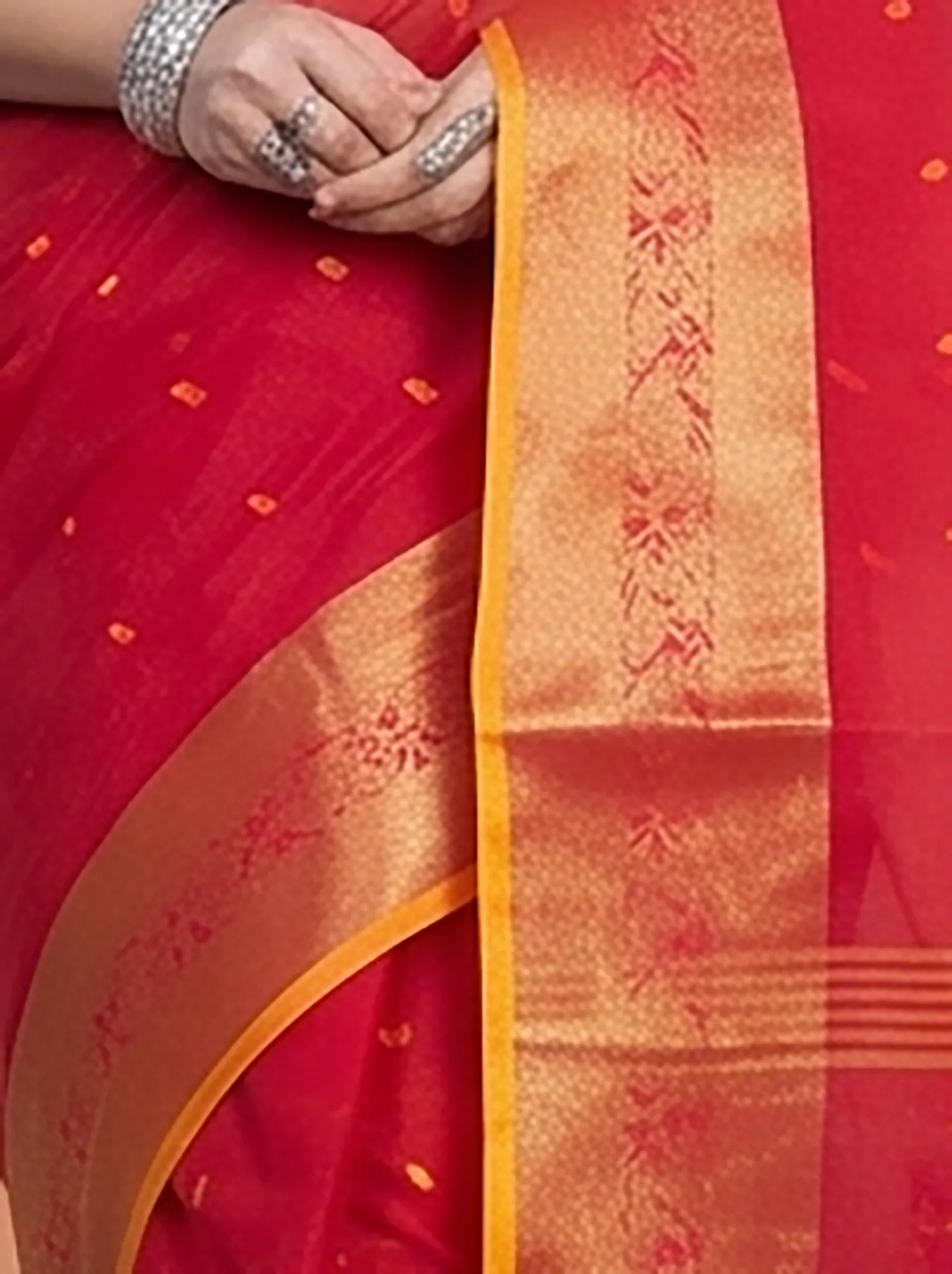 DipDiya Pure Cotton  Artisan Crafted Red Traditional Bengali Churi Par Tant Saree