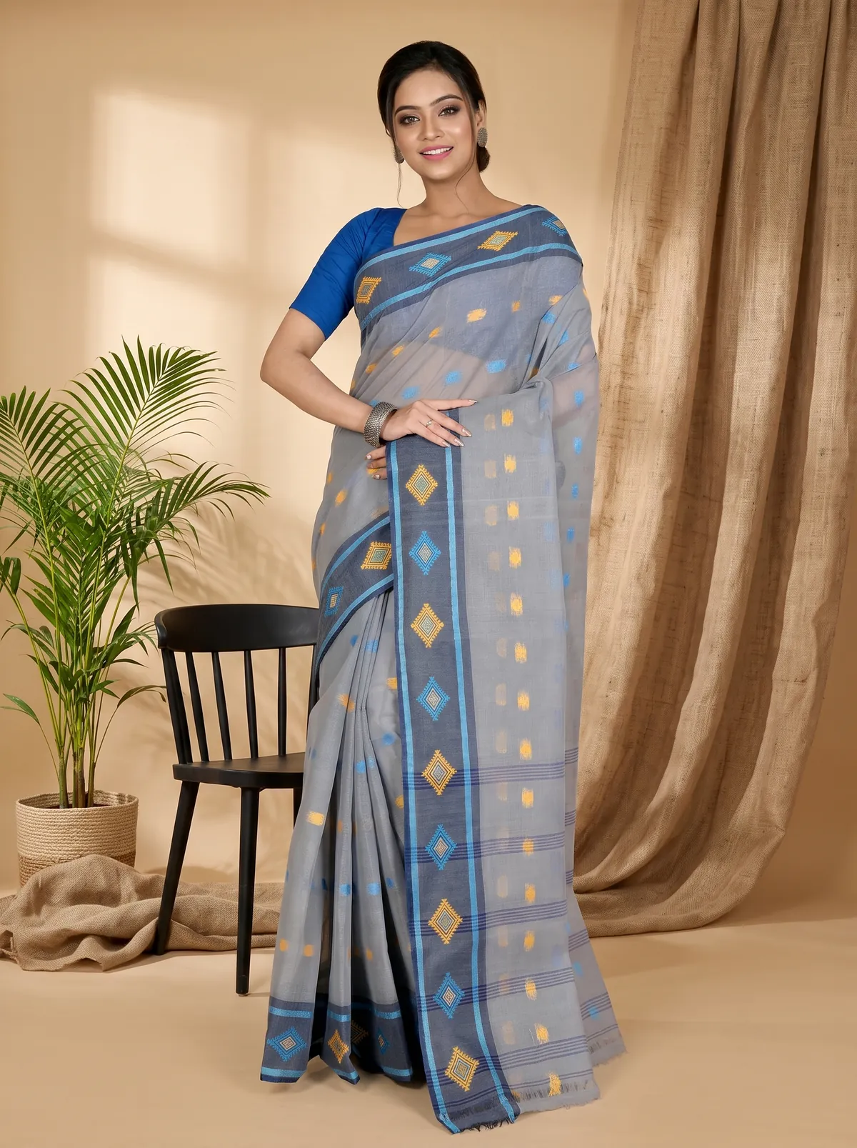 DipDiya Pure Cotton Assh Apula The Bengali Classic Tant Sarees