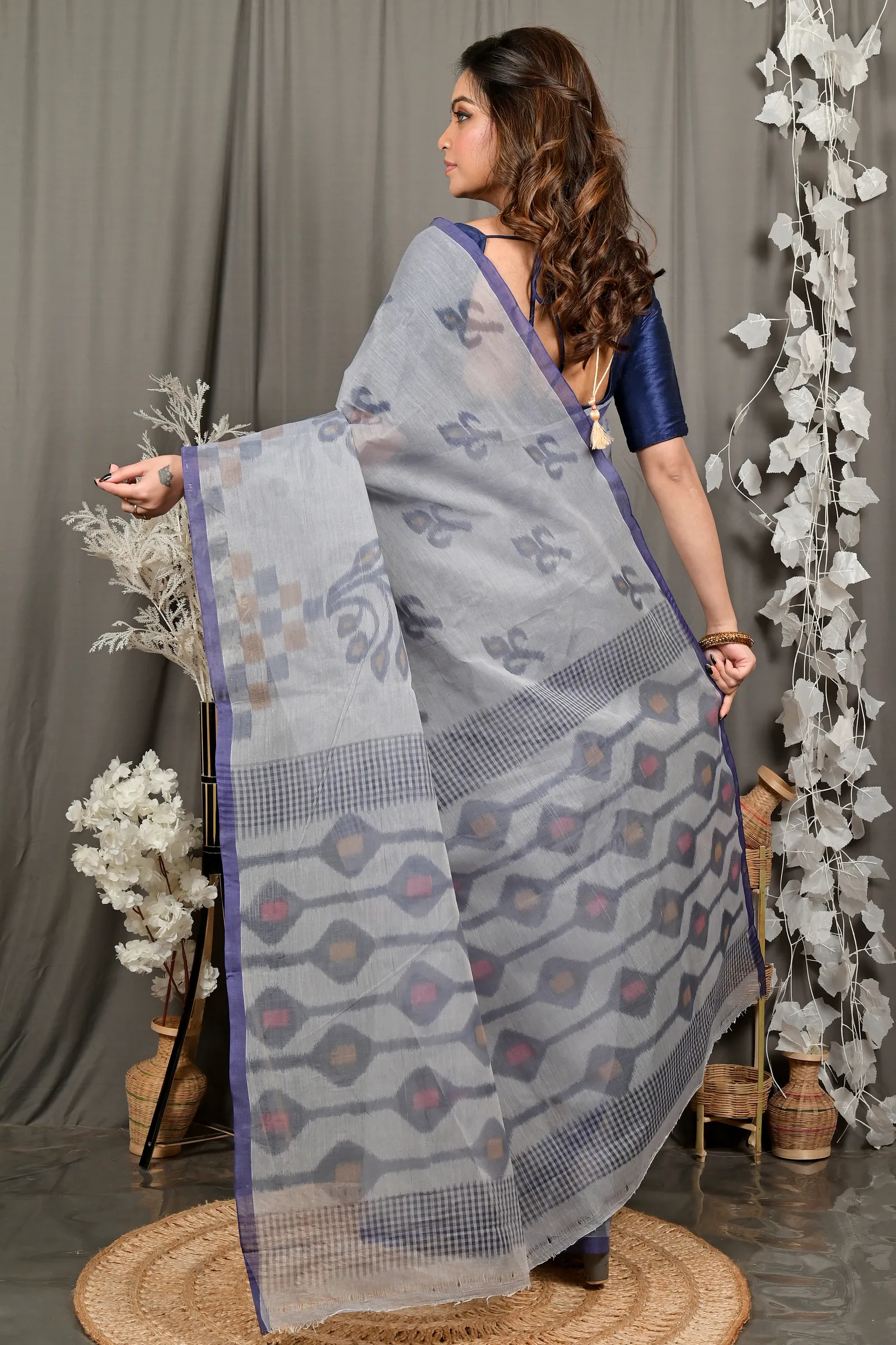 DipDiya Pure Cotton Assh Dipui Traditional Elegance Printed Tant Sarees