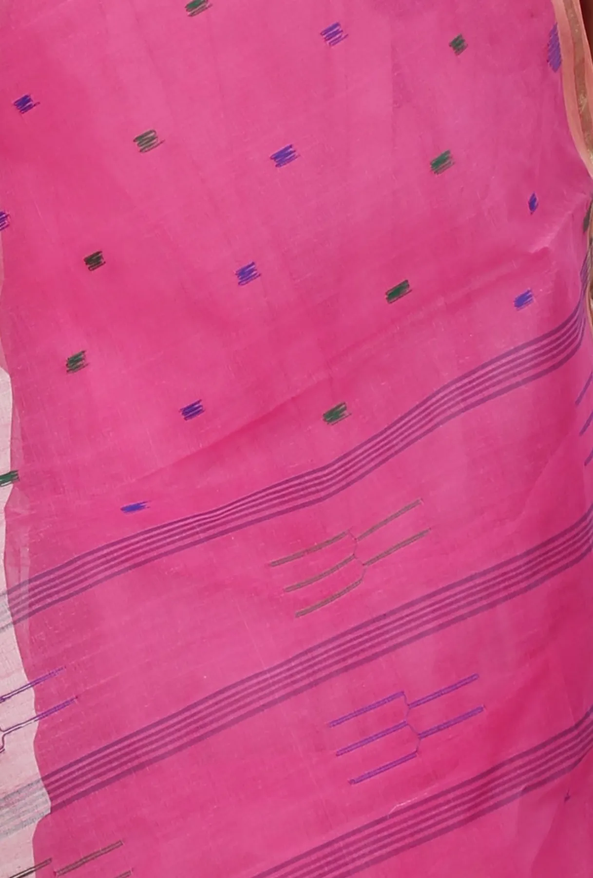 DipDiya Pure Cotton Baby Pink Metu Bengal’s Tradition Tant Sarees
