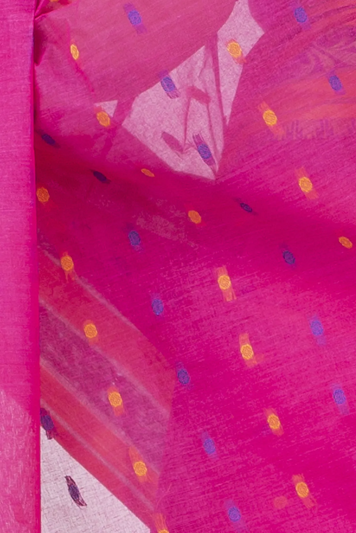 DipDiya Pure Cotton Beige Alpona Loom to Love Tant Sarees