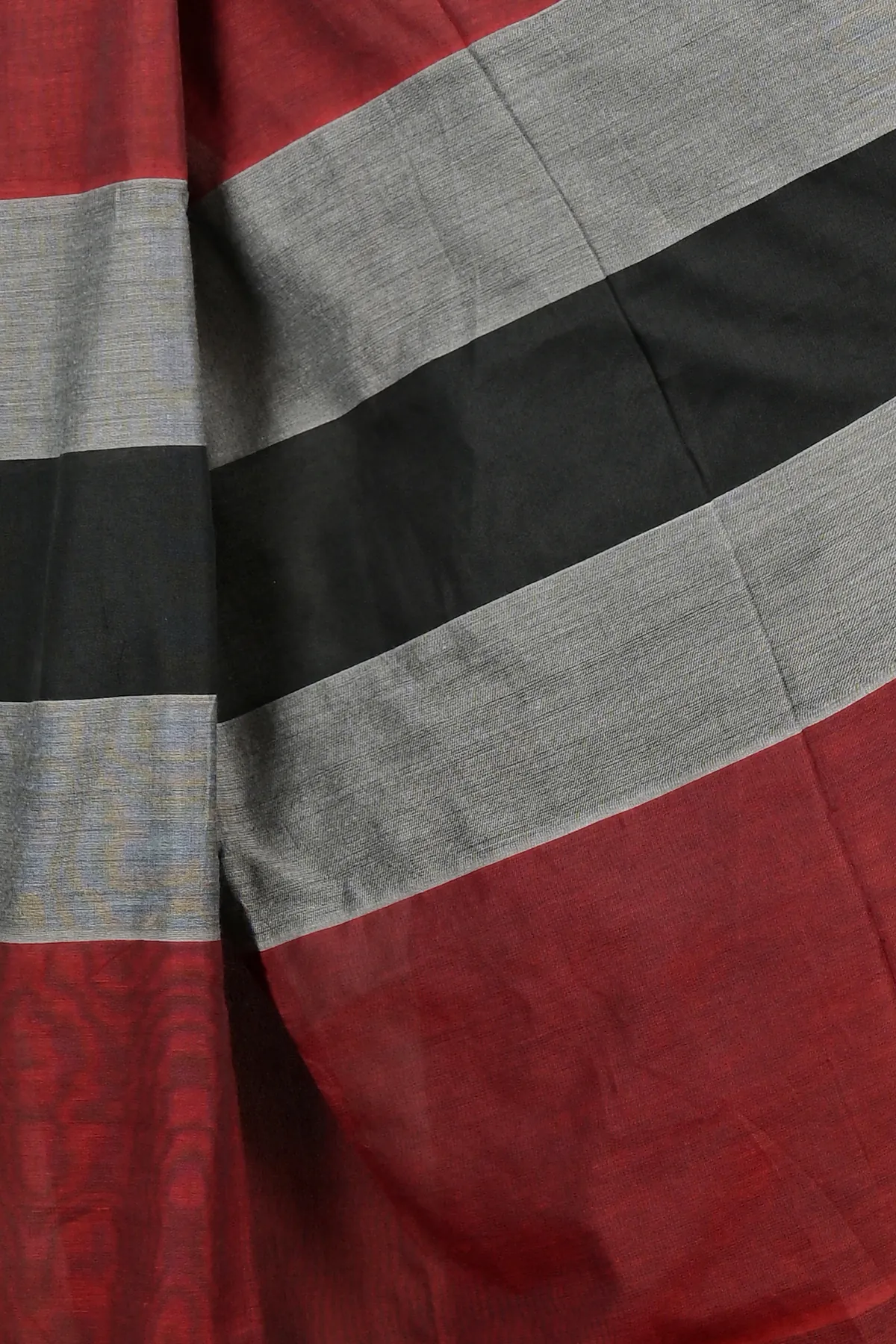 DipDiya Pure Cotton Black Brown Nator Regal Bengali Handloom Sarees