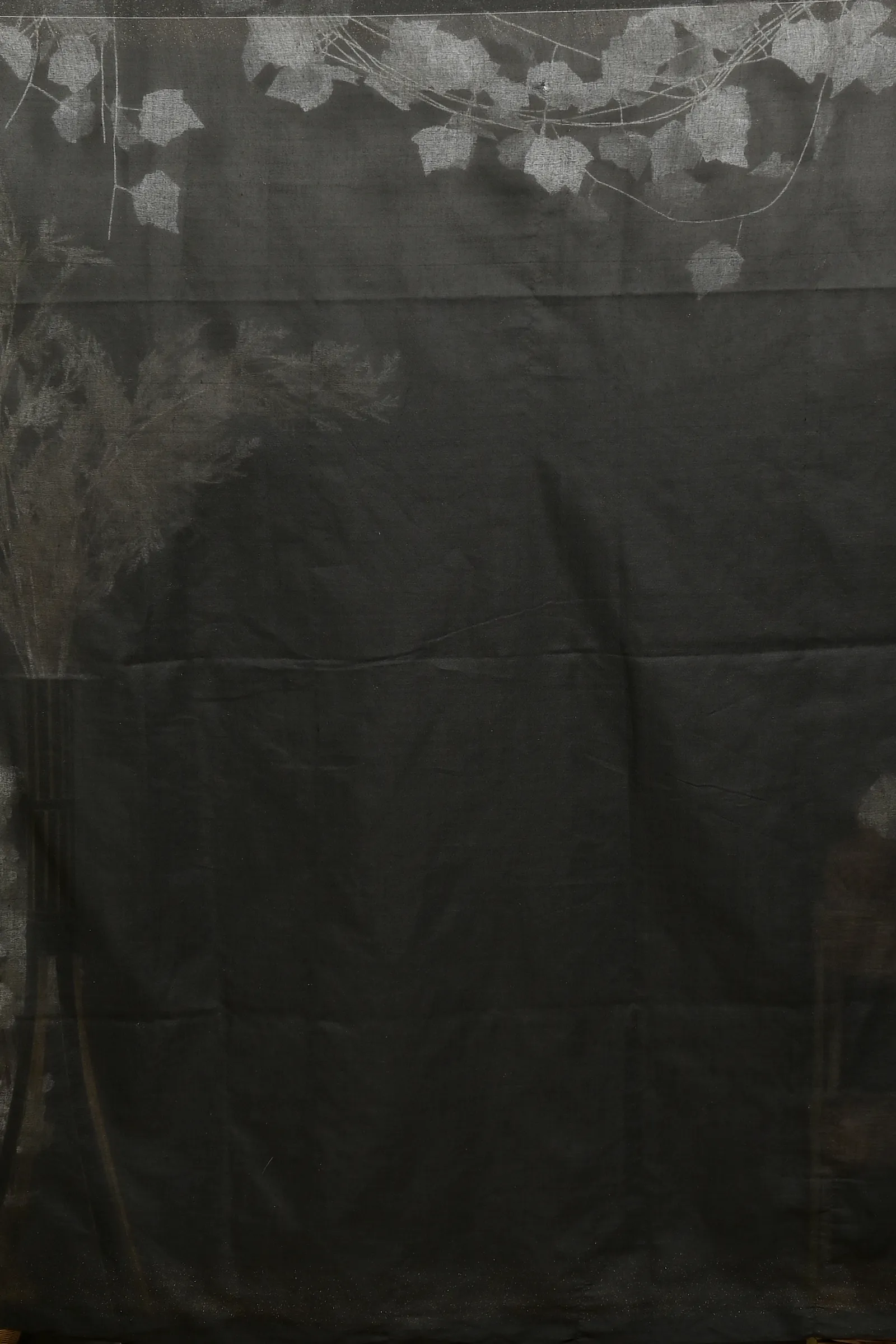 DipDiya Pure Cotton Black Foyma Threads of Tradition Printed Tant Sarees