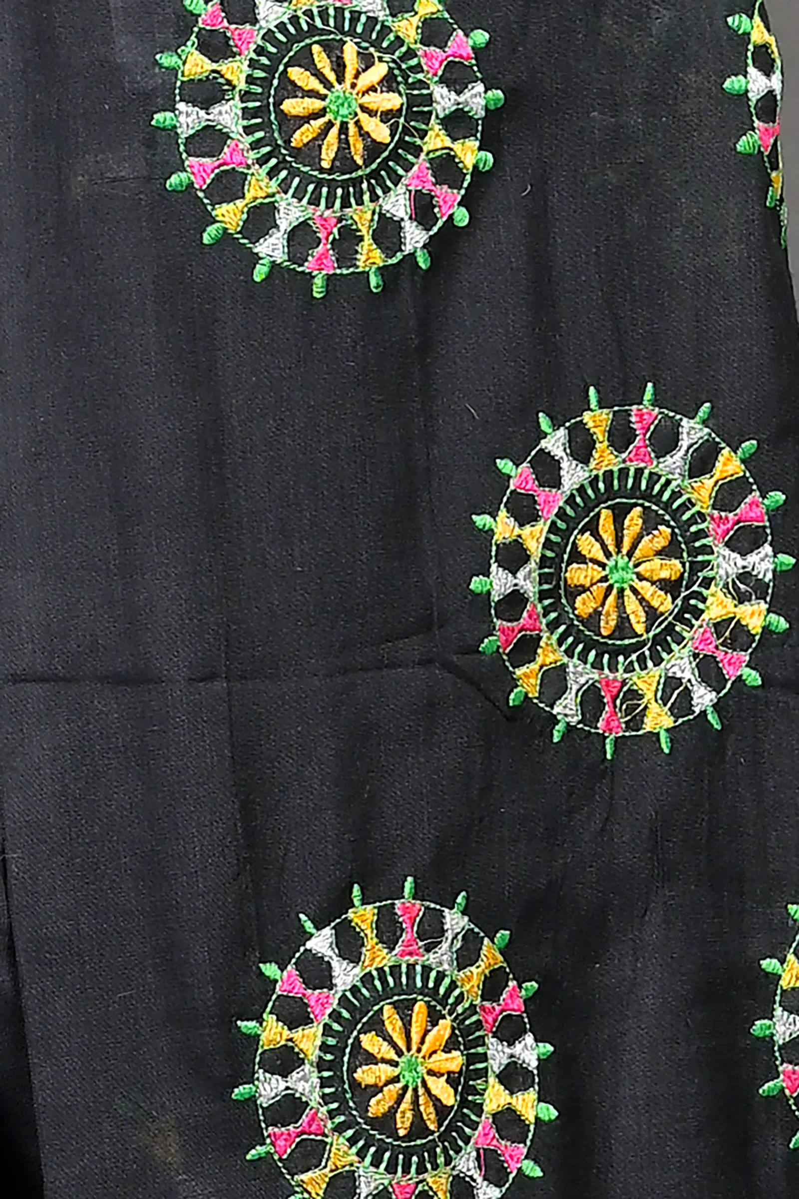 DipDiya Pure Cotton Black Parama The Bengali Classic Embroidery Handloom sarees