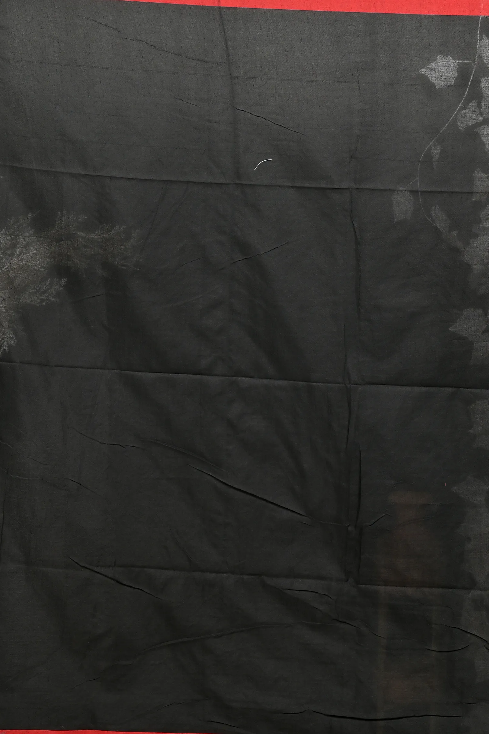 DipDiya Pure Cotton Black Red Dhrli Artisan Woven Embroidery Handloom sarees