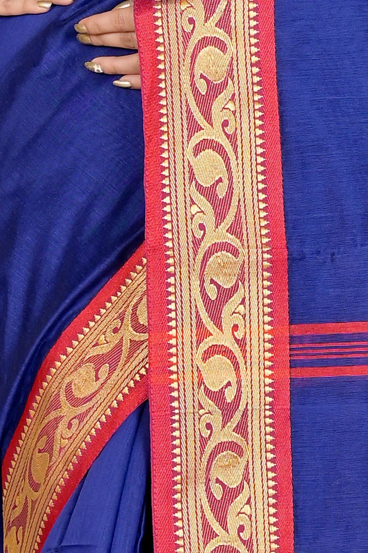 DipDiya Pure Cotton Blue Nova Effortless Tradition Handloom Sarees