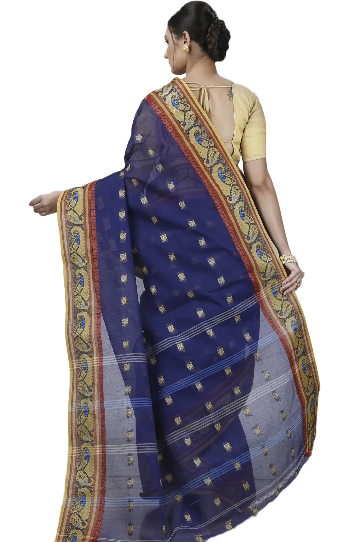 DipDiya Pure Cotton Blue Utkal Bengal’s Legacy Tant Sarees