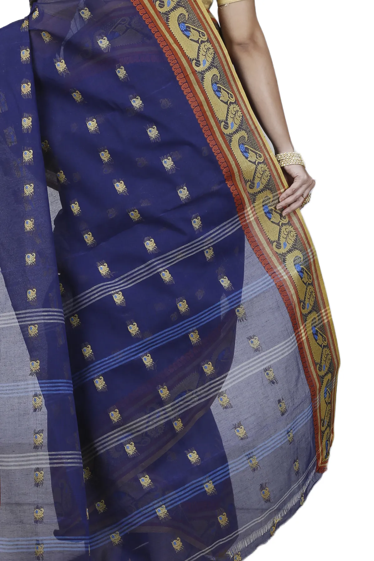 DipDiya Pure Cotton Blue Utkal Bengal’s Legacy Tant Sarees