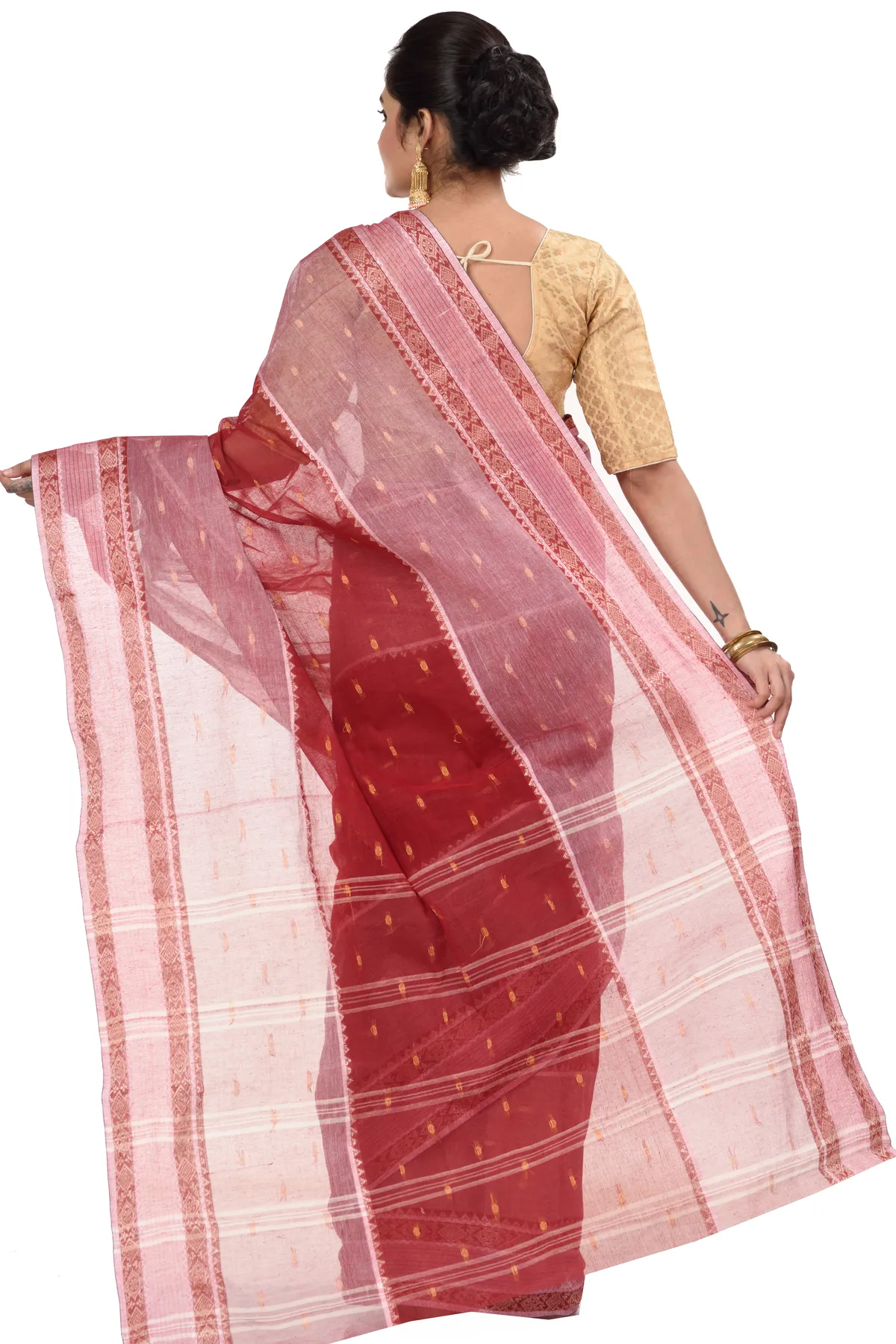DipDiya Pure Cotton Brown Debdash Timeless Elegance Tant Sarees