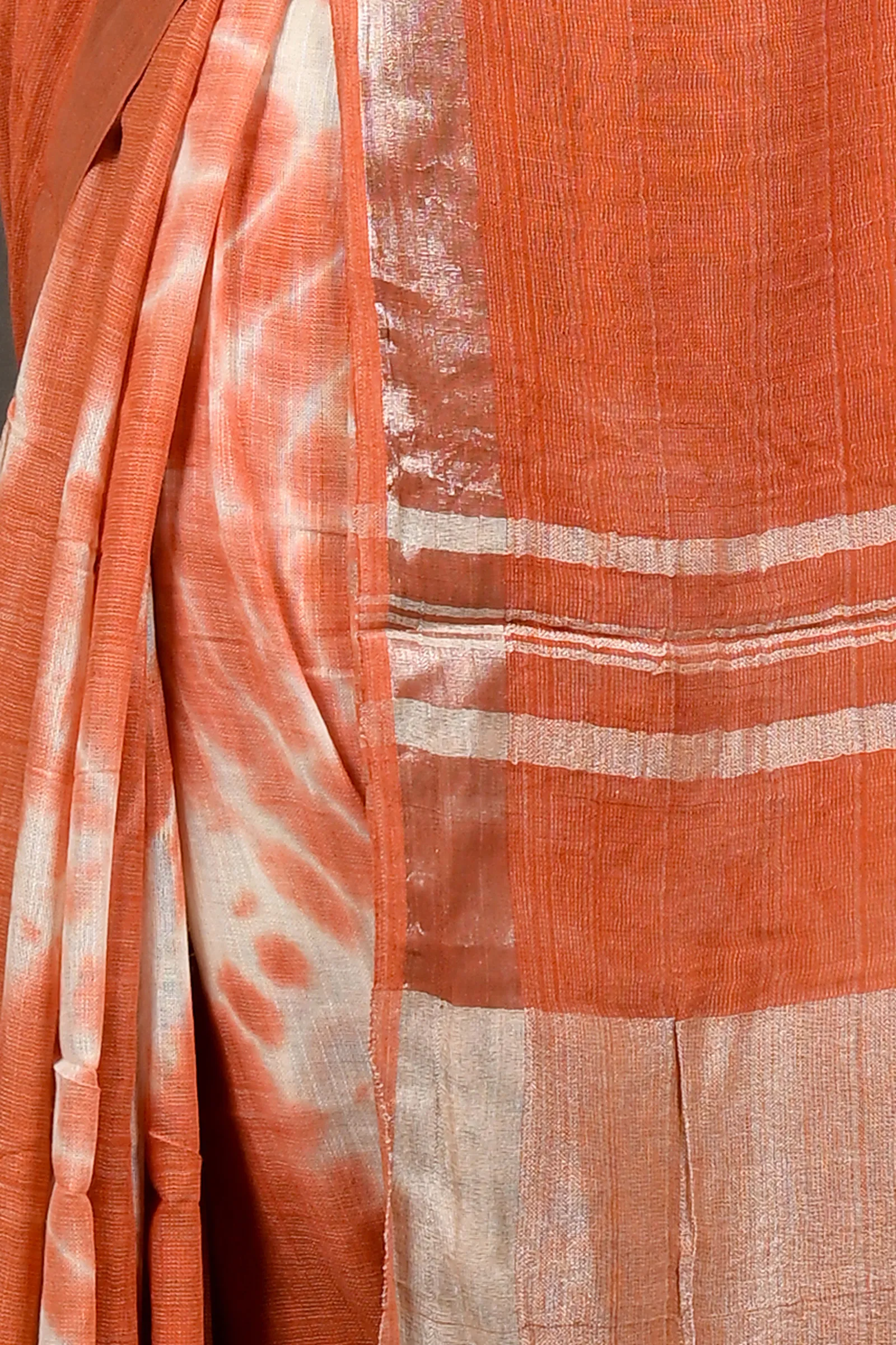 DipDiya Pure Cotton Brown Finui Threads of Tradition Handloom Sarees