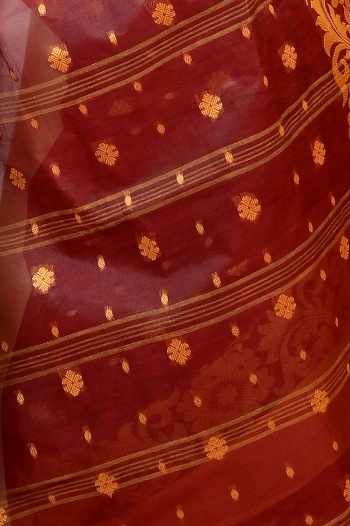 DipDiya Pure Cotton Brown Heruka Crafted by Artisans Tant Sarees