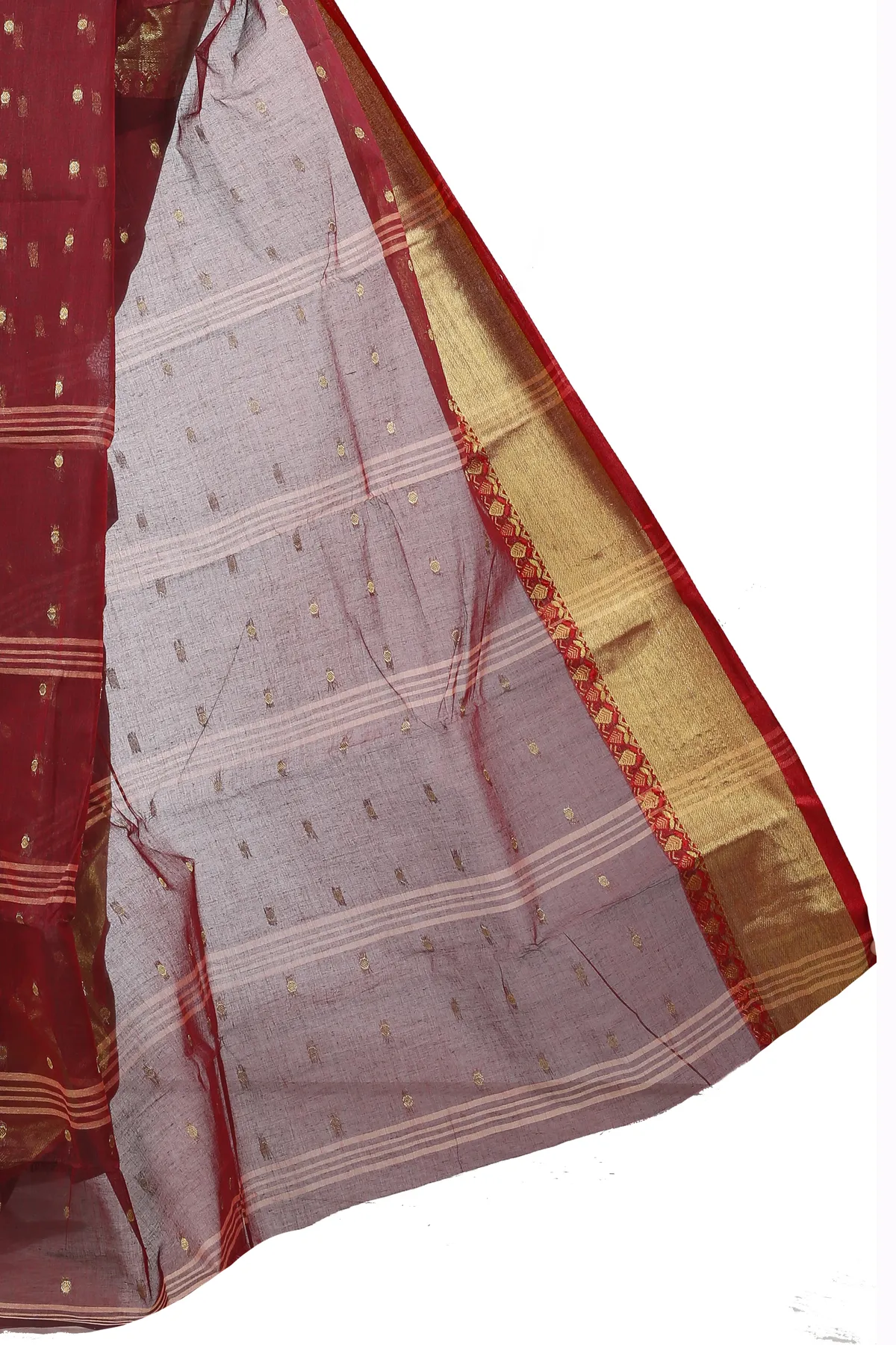 DipDiya Pure Cotton Brown JoriPar Loom to Love Tant Sarees