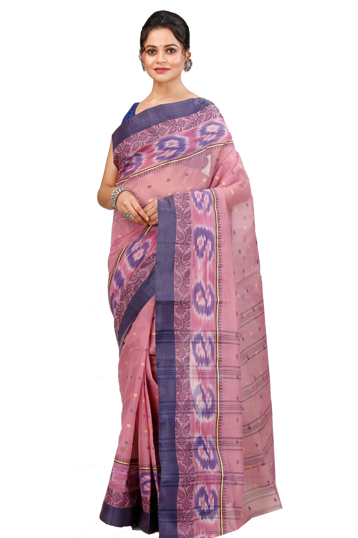 DipDiya Pure Cotton Brown Moli Grace of Bengal Tant Sarees