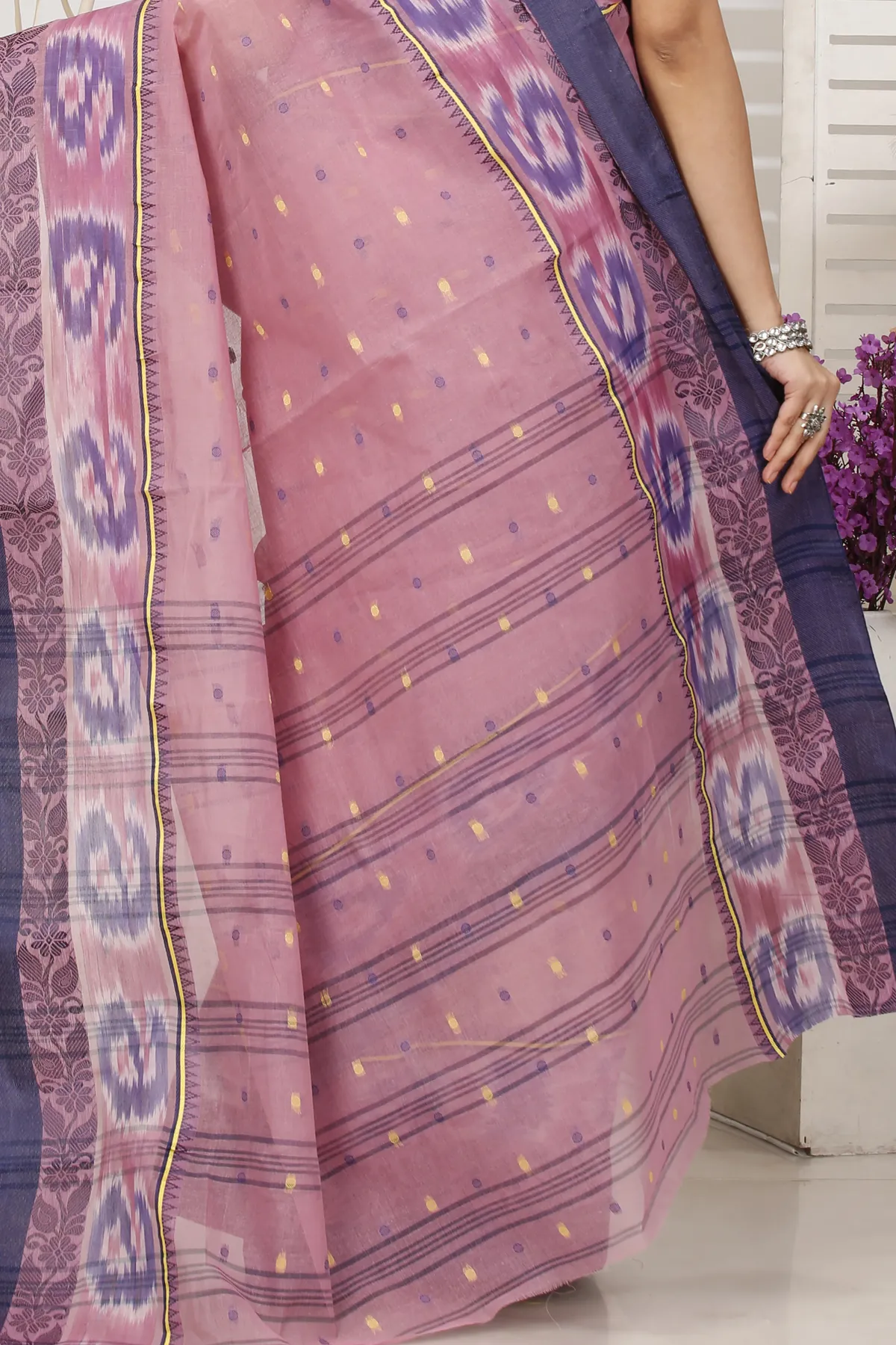 DipDiya Pure Cotton Brown Moli Grace of Bengal Tant Sarees